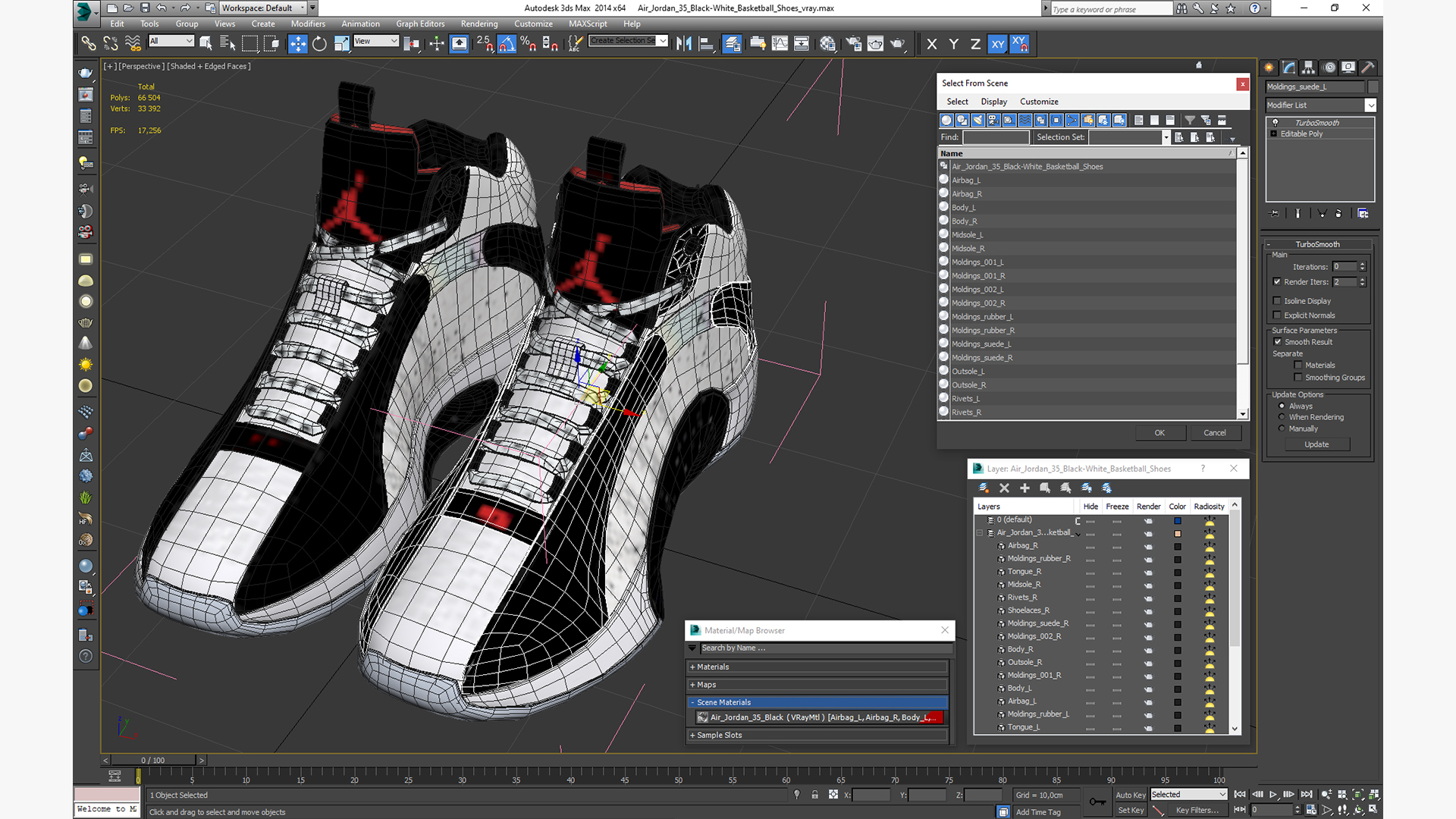 Air Jordan 35 Black-White Basketball Shoes 3D