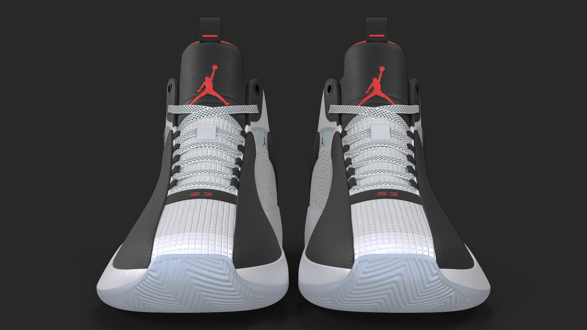 Air Jordan 35 Black-White Basketball Shoes 3D