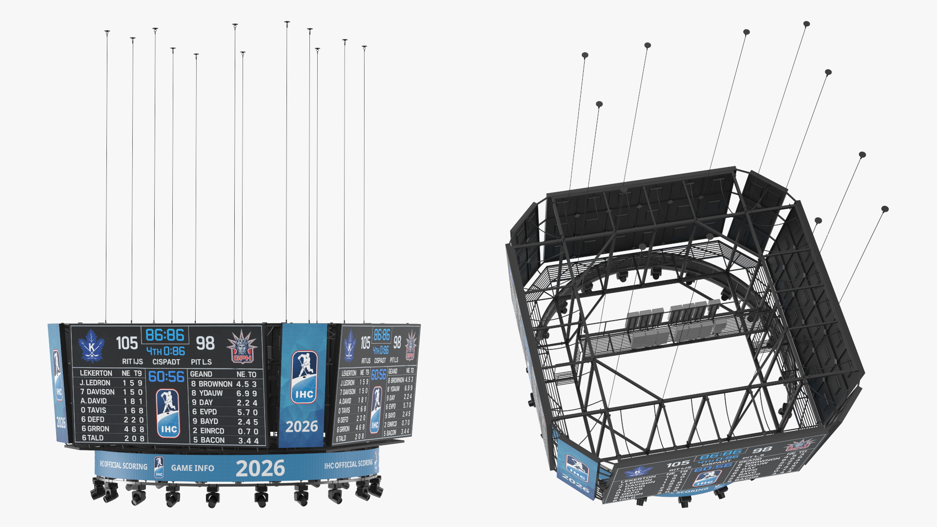 Hockey Scoreboard Screen with LED Panels - view 4