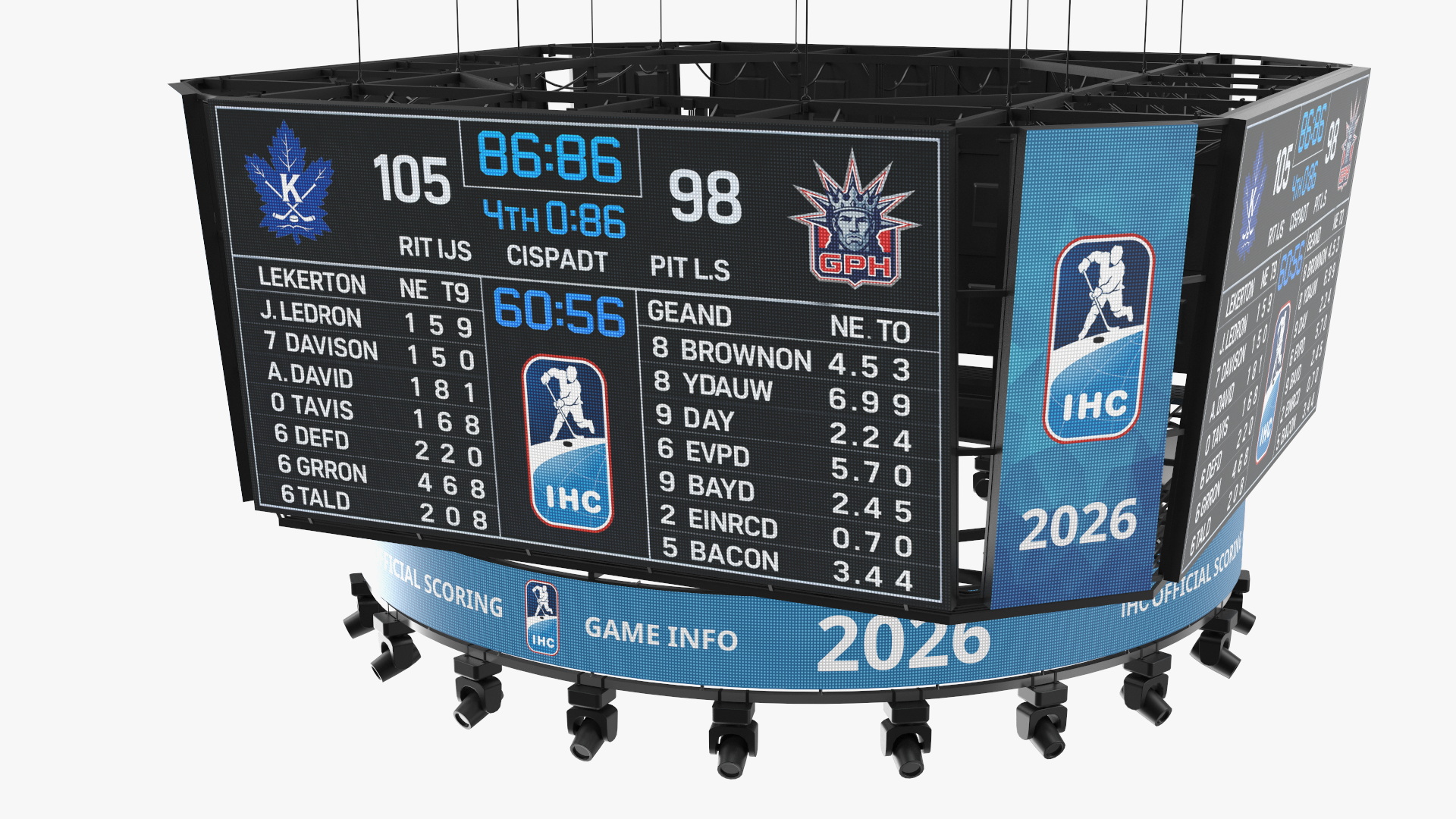 Hockey Scoreboard Screen with LED Panels - view 5