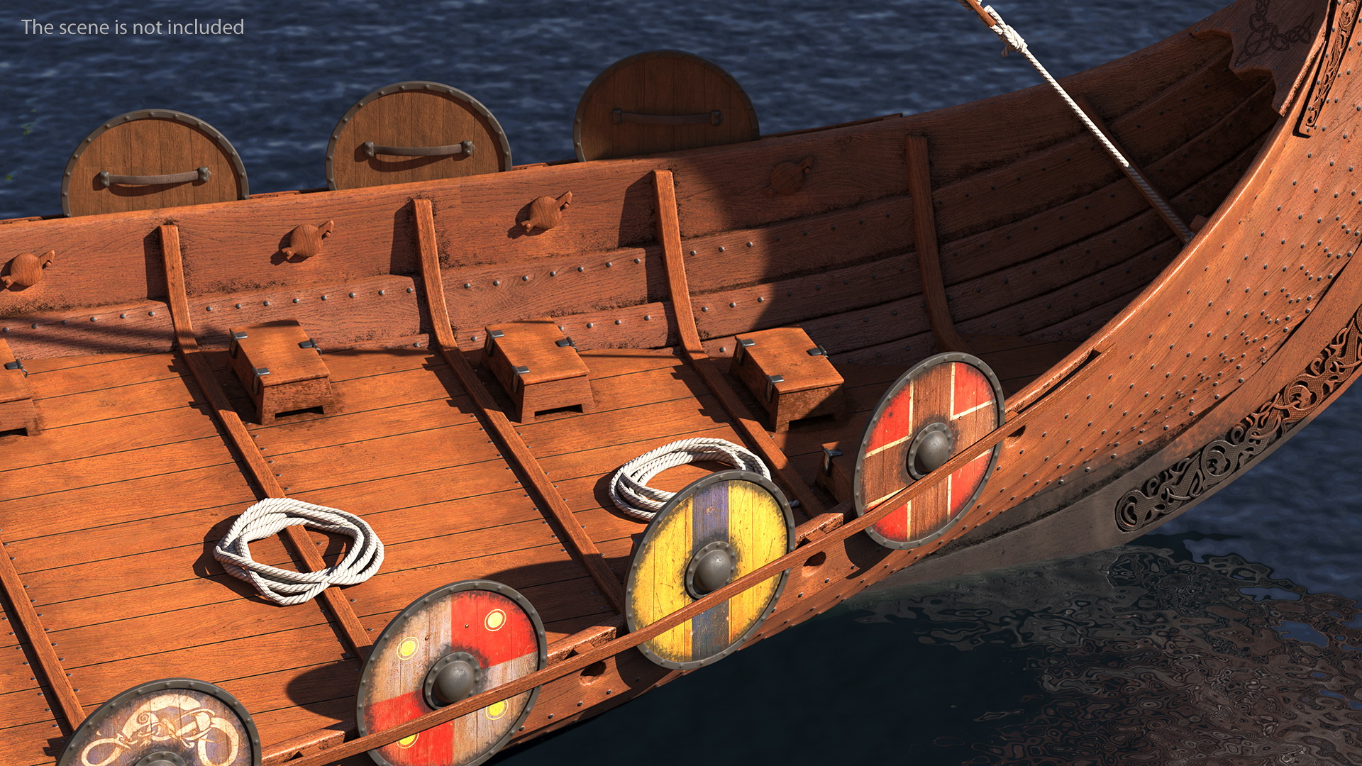 3D Viking Drakkar Folded