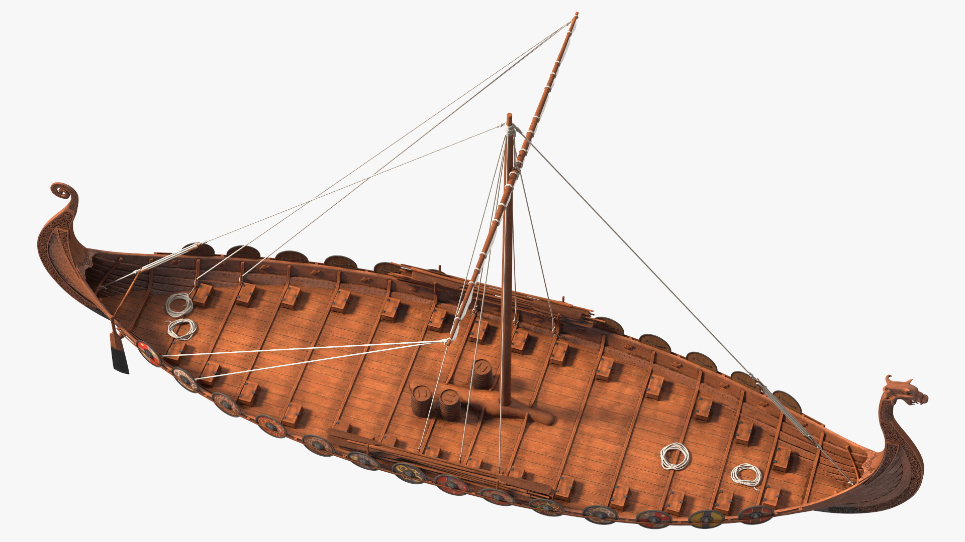 3D Viking Drakkar Folded
