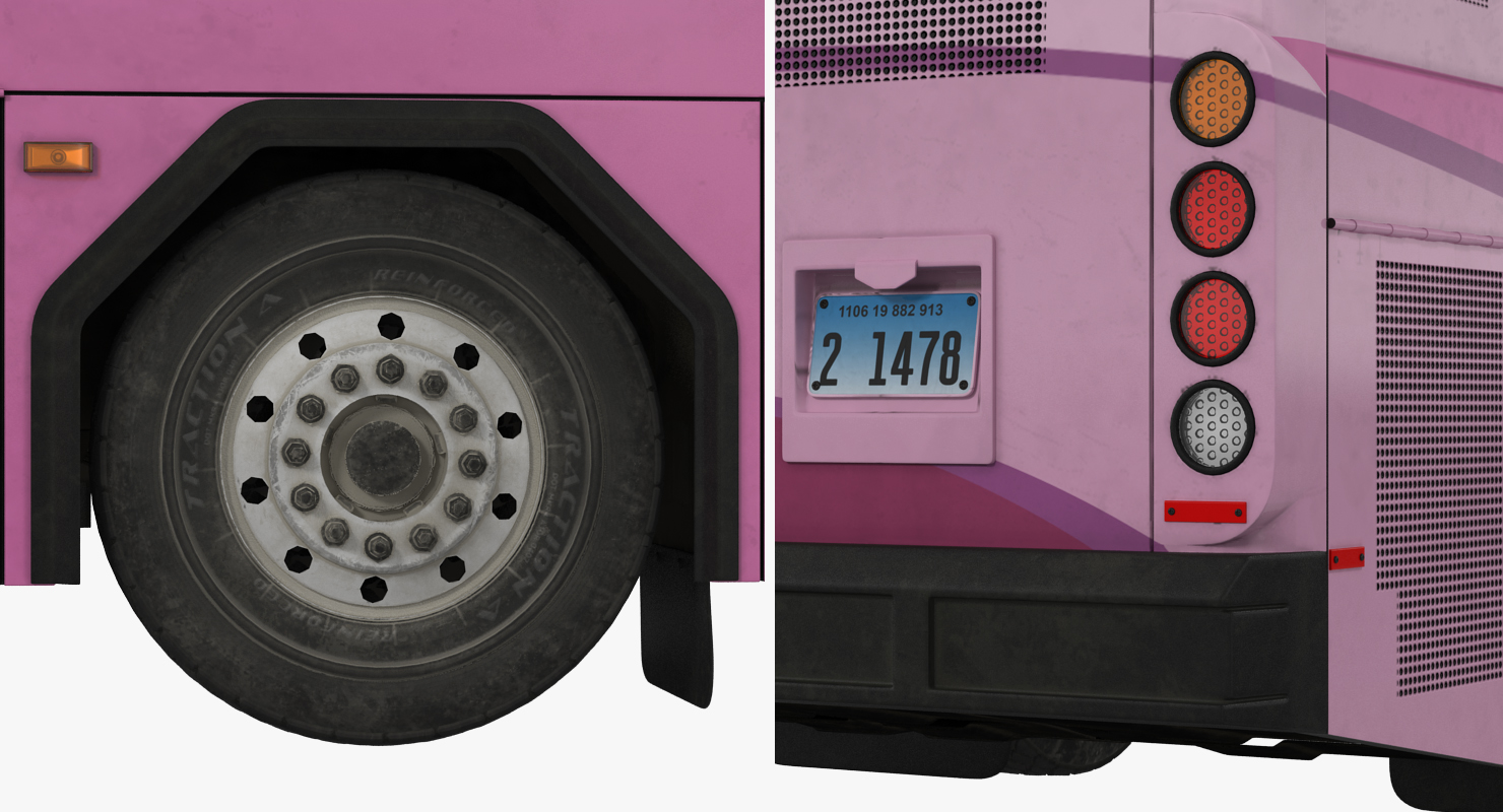 3D model Gillig Low Floor Diesel Electric Hybrid Bus Rigged
