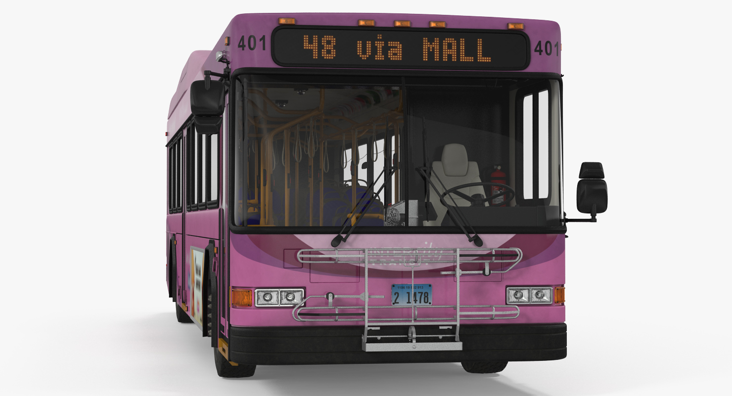3D model Gillig Low Floor Diesel Electric Hybrid Bus Rigged