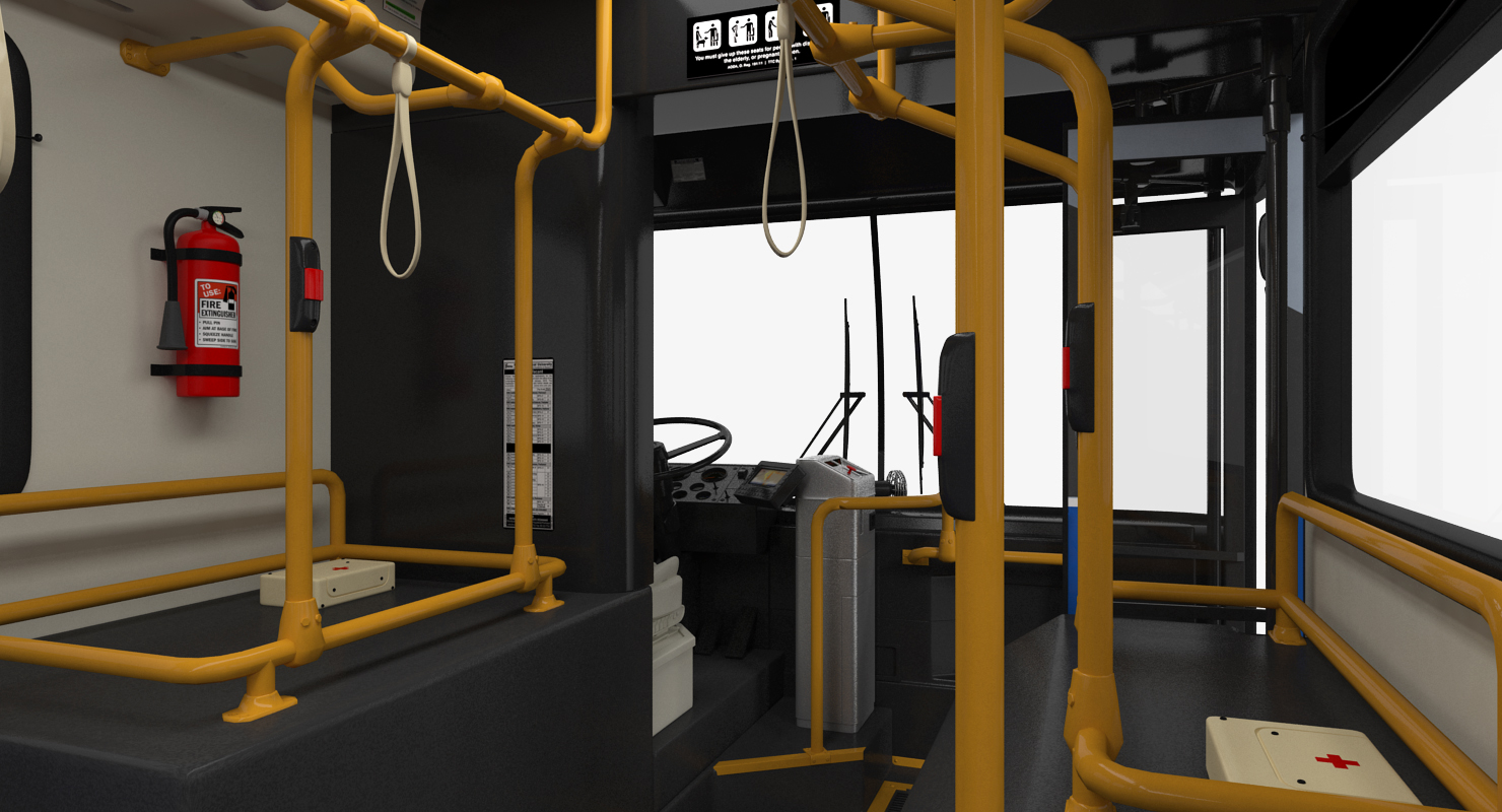 3D model Gillig Low Floor Diesel Electric Hybrid Bus Rigged