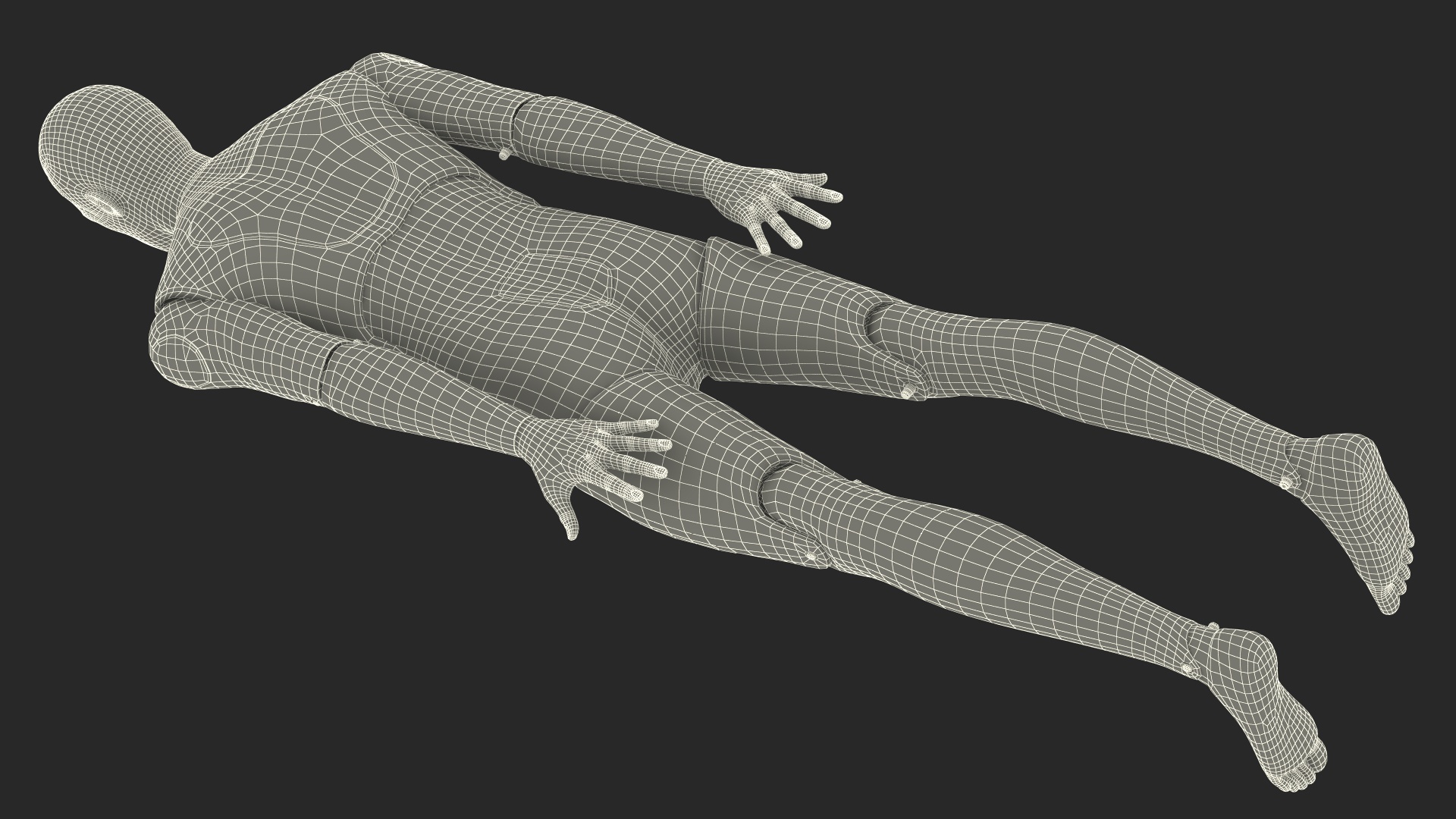 3D model Spinal Board Stretcher with Manikin
