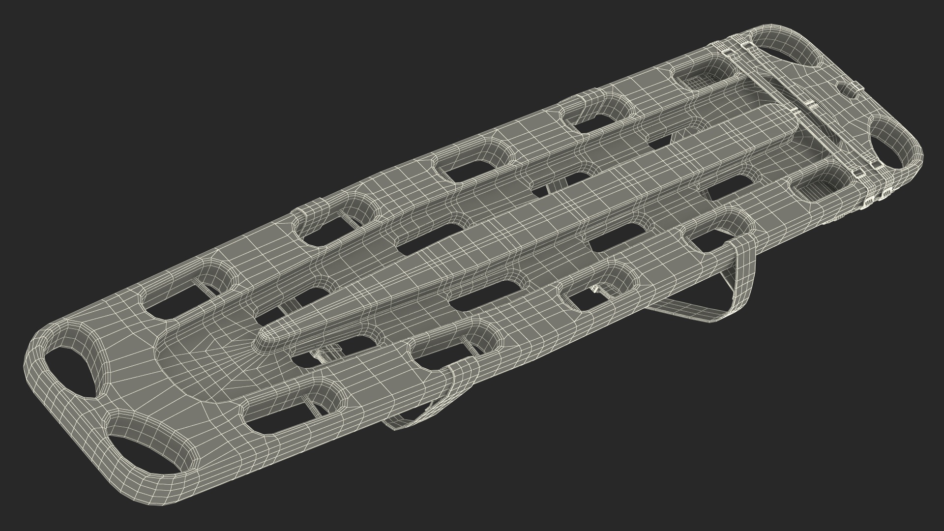 3D model Spinal Board Stretcher with Manikin
