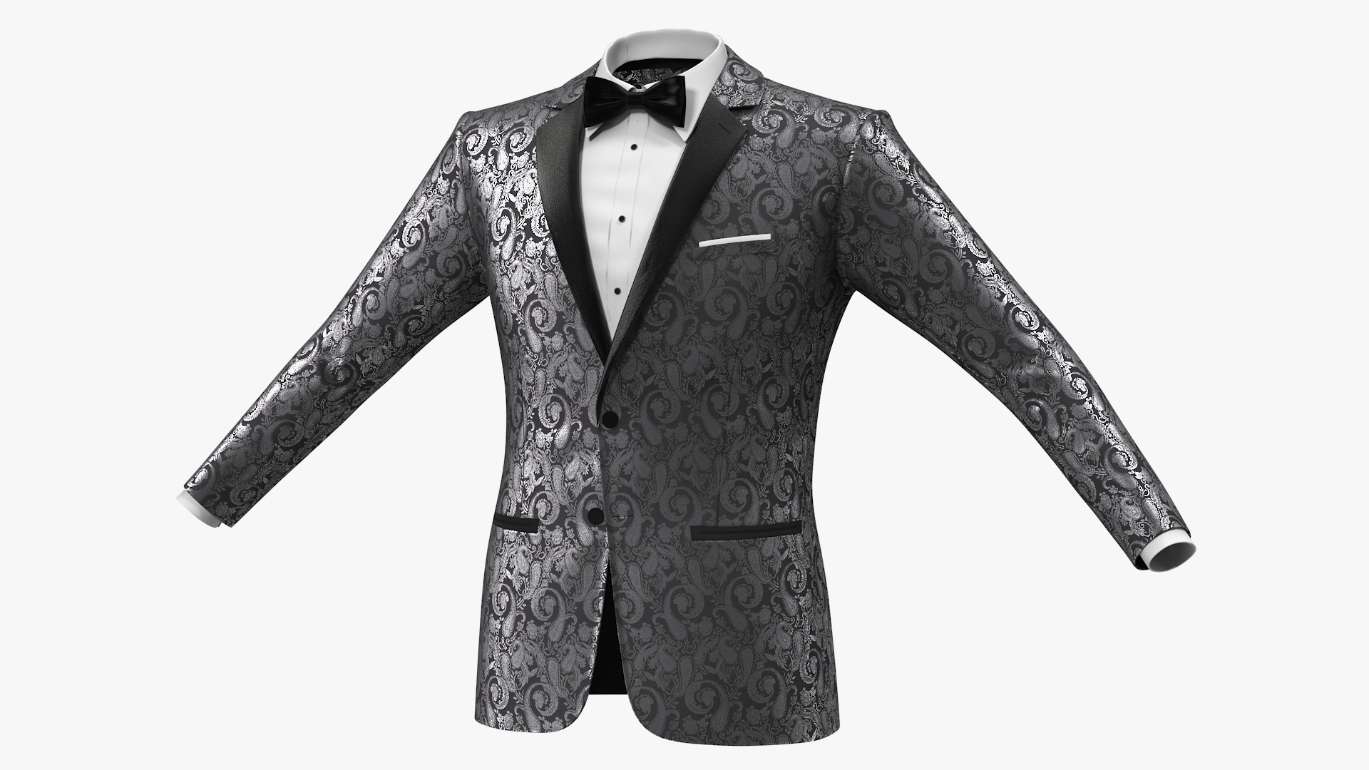 3D Patterned Tuxedo Jacket model