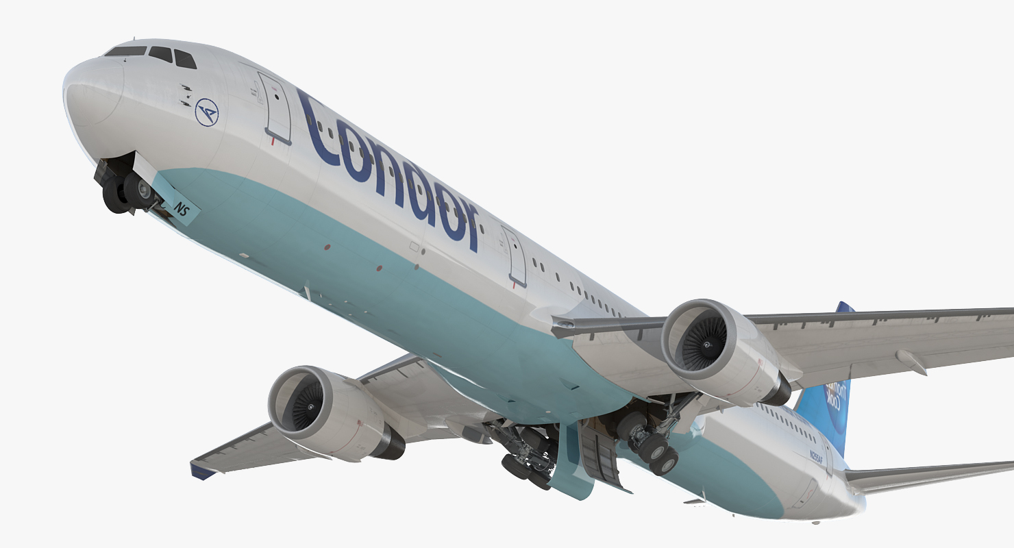 3D Boeing 767 400 with Interior Condor Flugdienst Rigged model