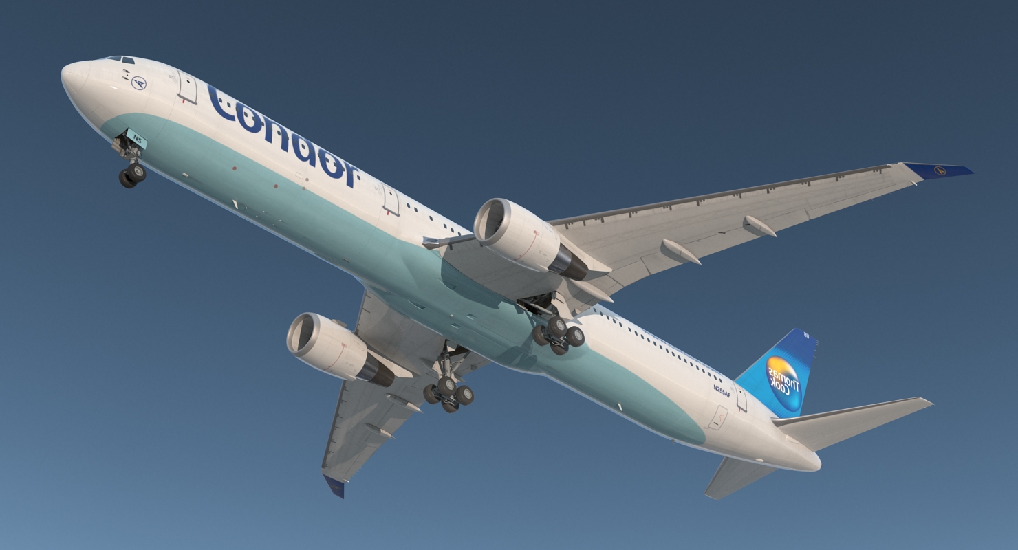 3D Boeing 767 400 with Interior Condor Flugdienst Rigged model
