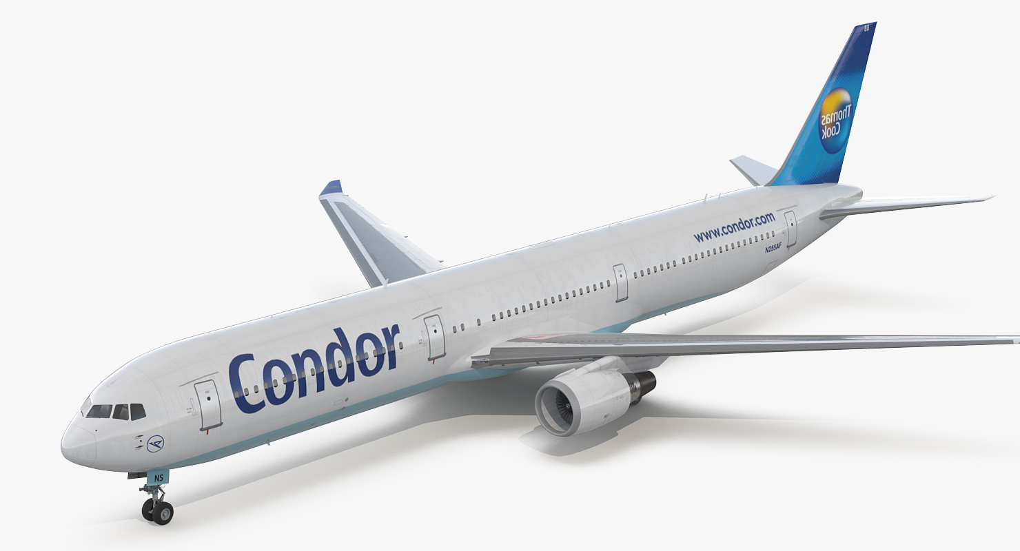 3D Boeing 767 400 with Interior Condor Flugdienst Rigged model