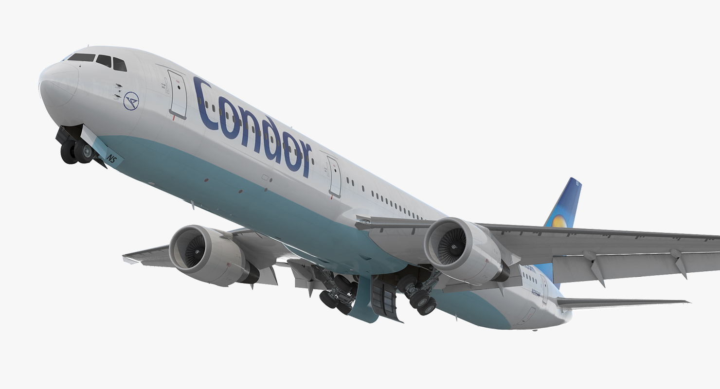 3D Boeing 767 400 with Interior Condor Flugdienst Rigged model