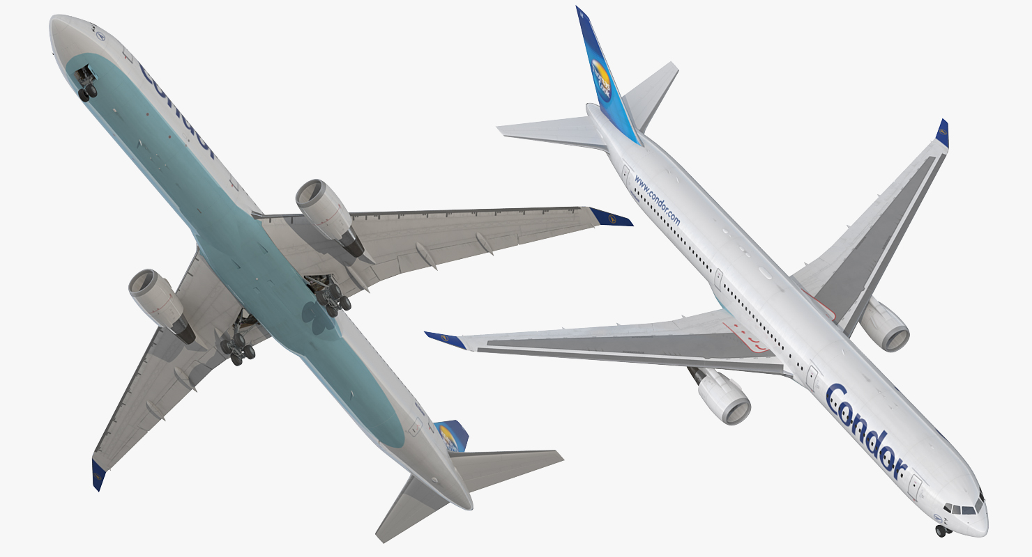 3D Boeing 767 400 with Interior Condor Flugdienst Rigged model