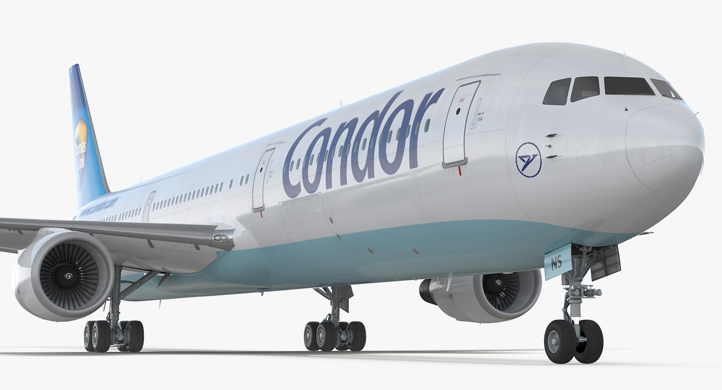 3D Boeing 767 400 with Interior Condor Flugdienst Rigged model
