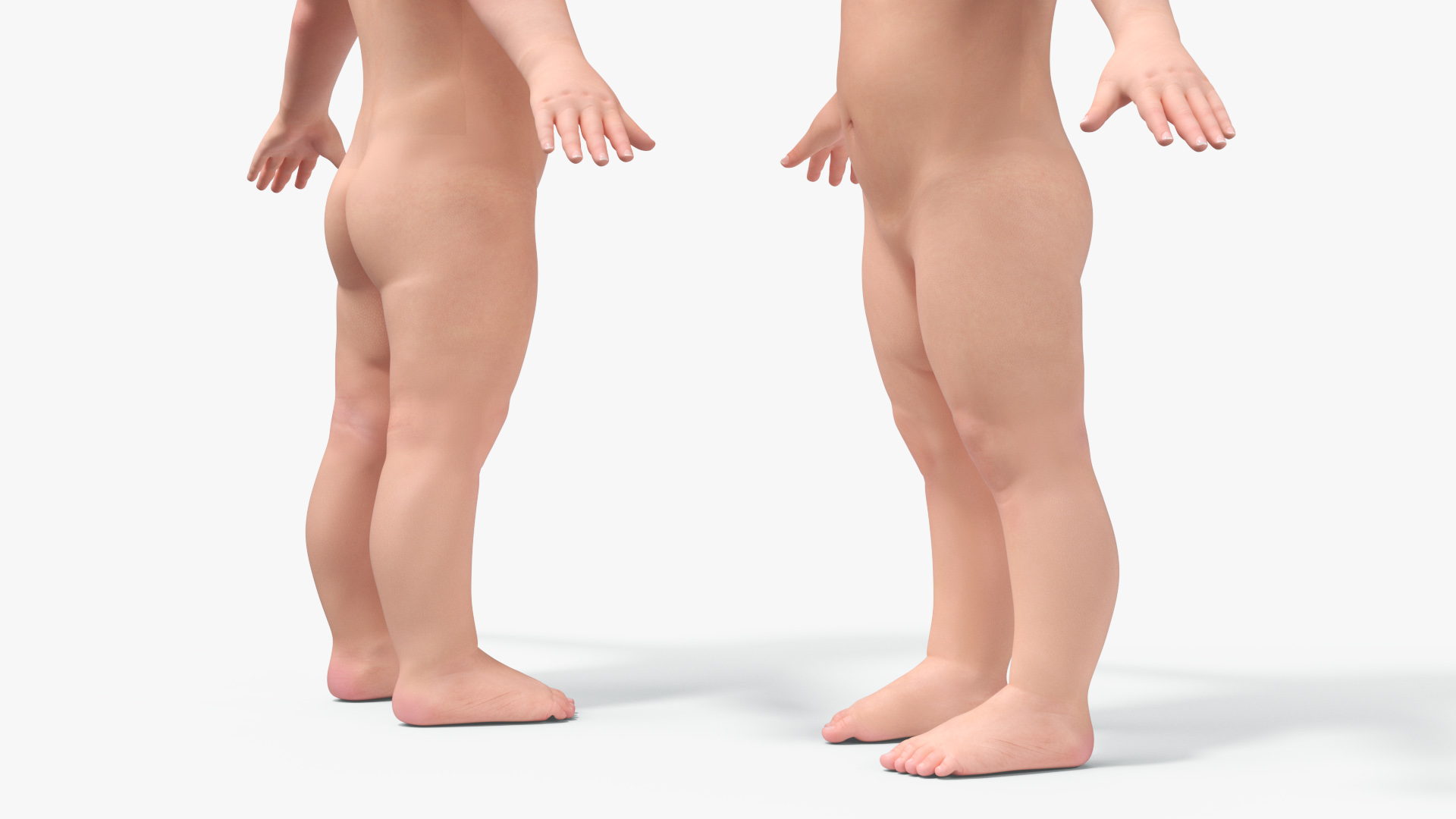 One Year Old Baby A-Pose 3D model