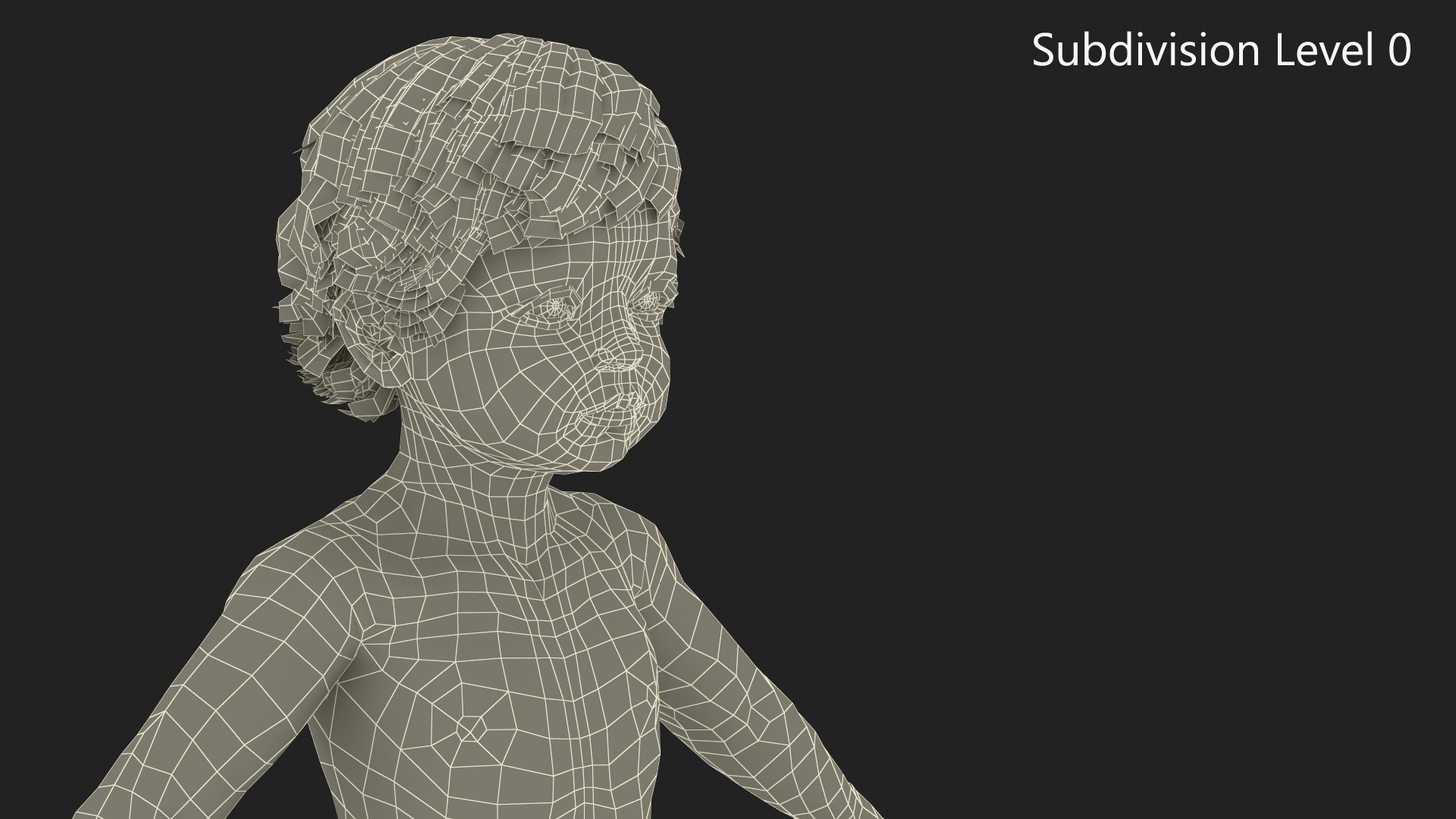One Year Old Baby A-Pose 3D model