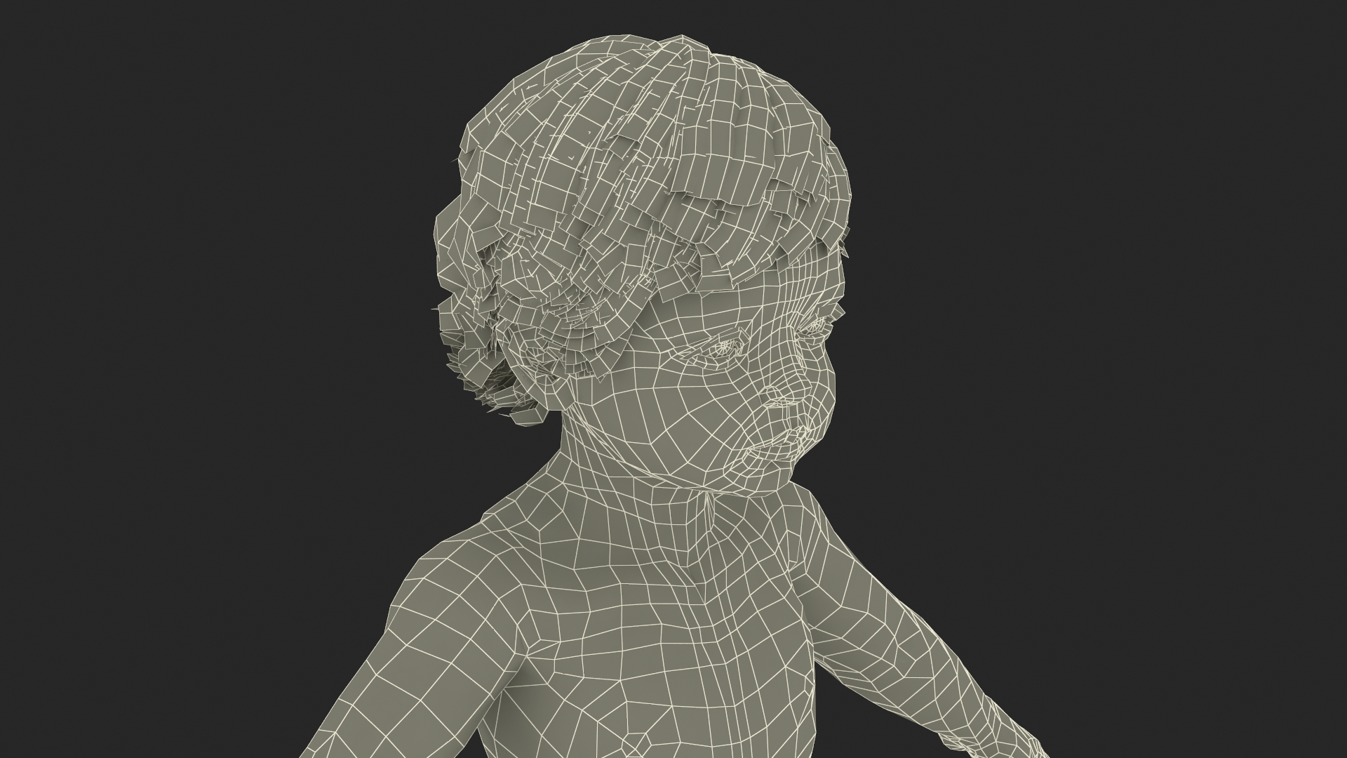 One Year Old Baby A-Pose 3D model