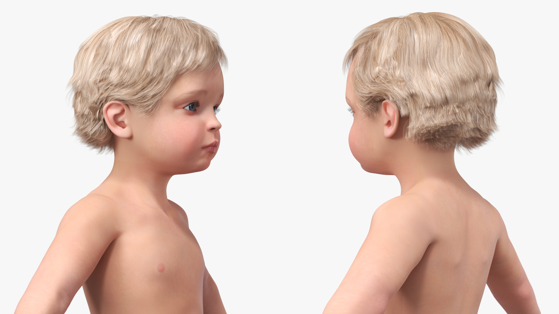 One Year Old Baby A-Pose 3D model