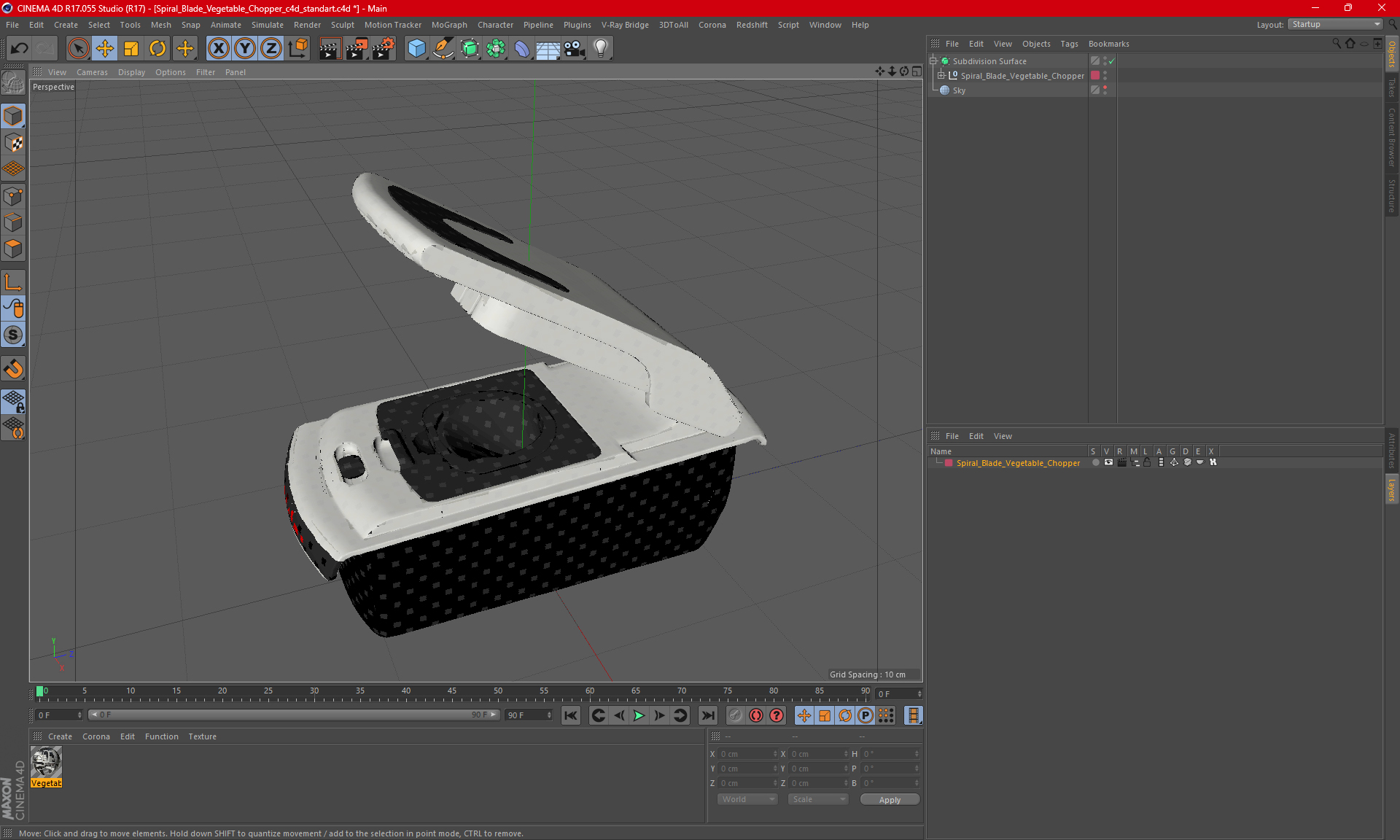 3D model Spiral Blade Vegetable Chopper