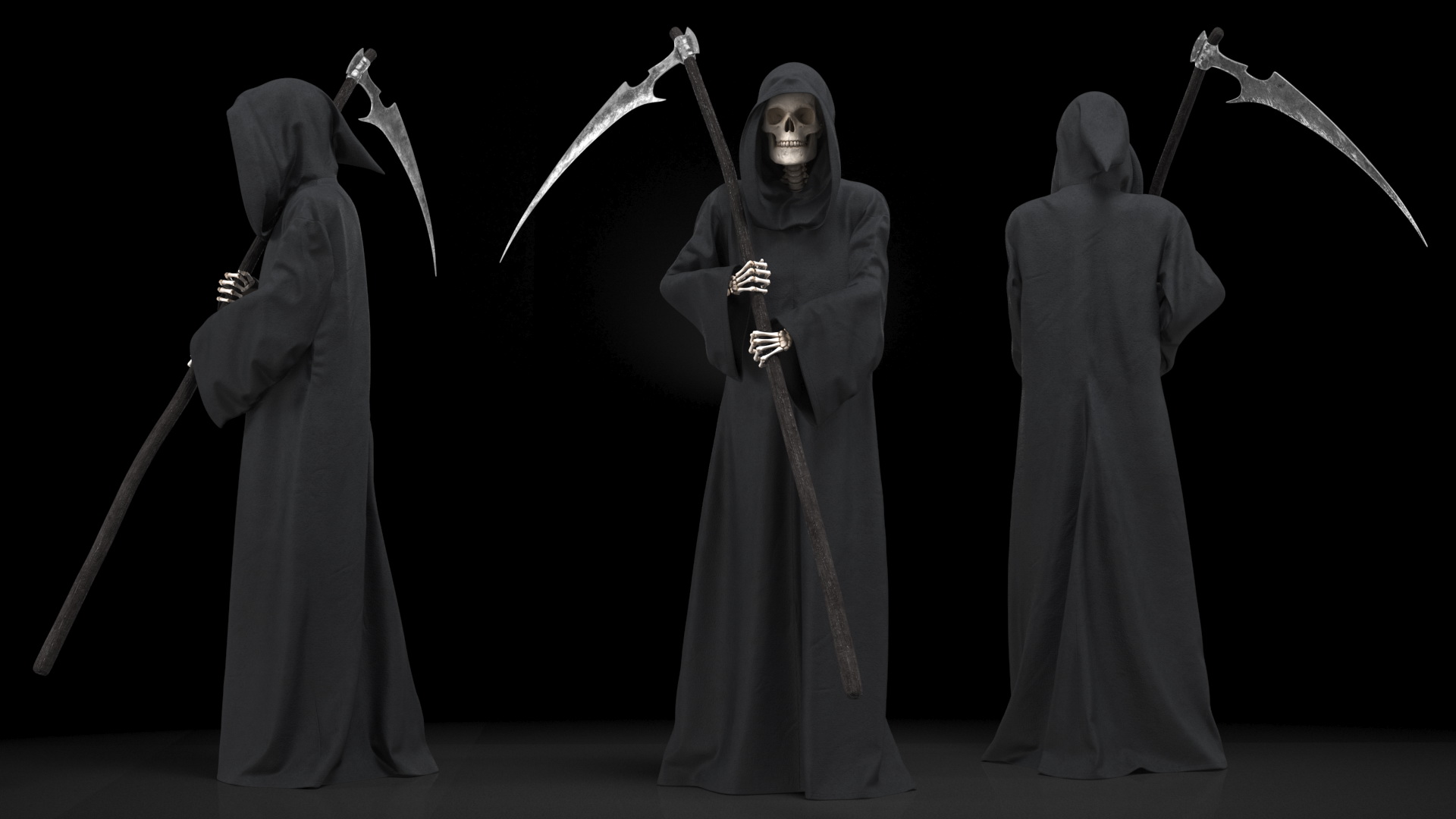 Death Holding a Scythe 3D