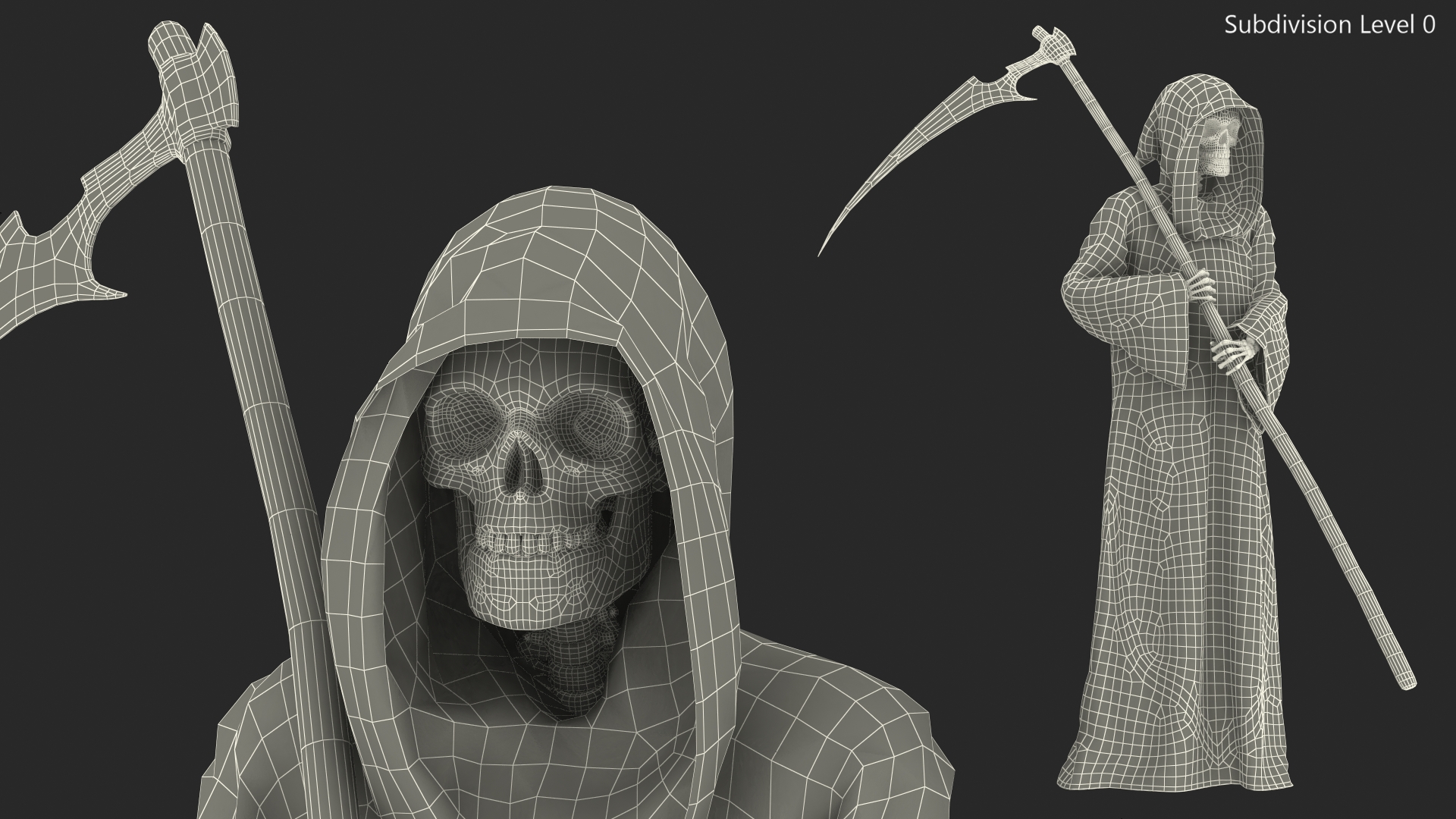 Death Holding a Scythe 3D