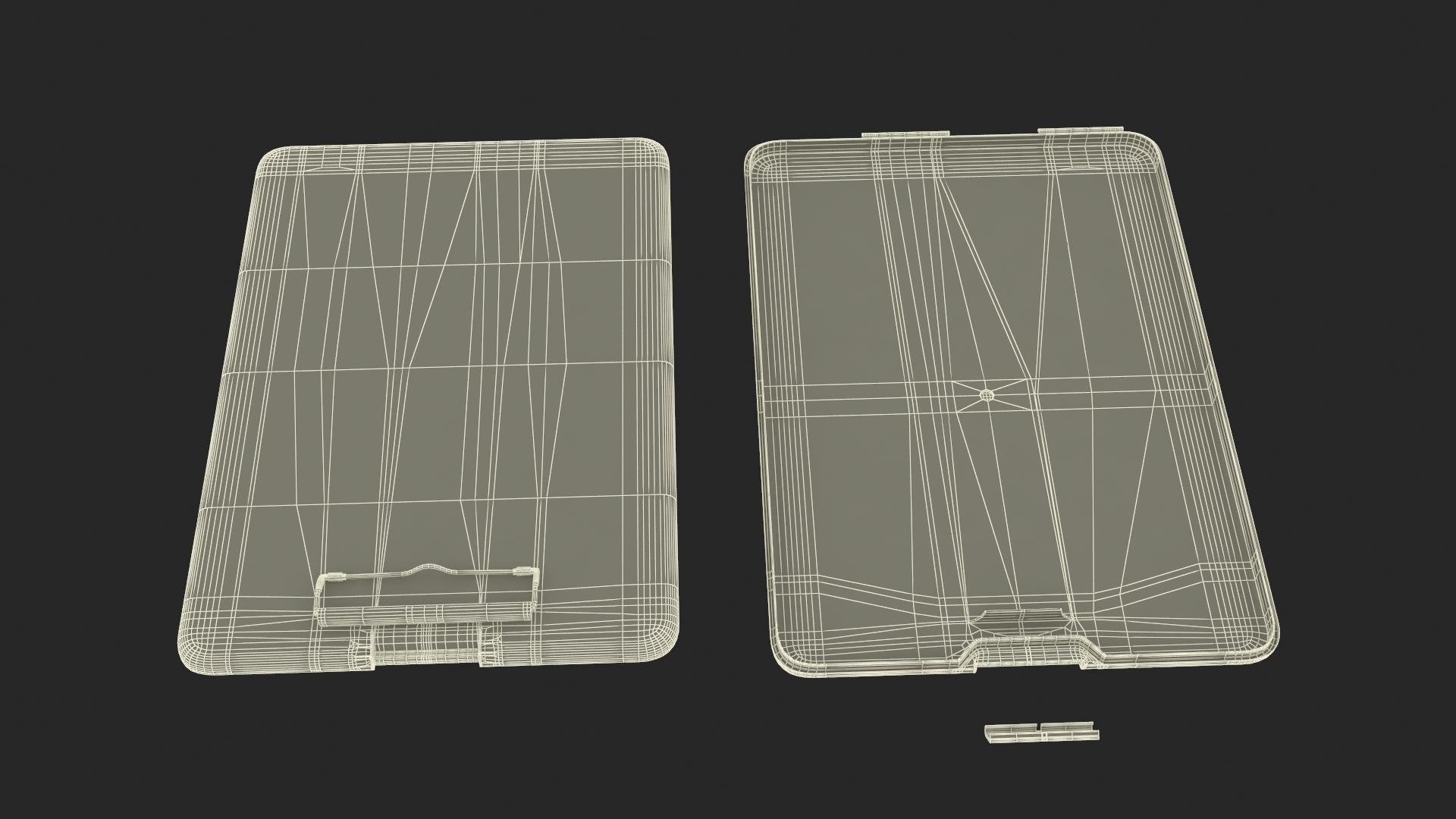 Open Storage Clipboard Black Empty 3D model