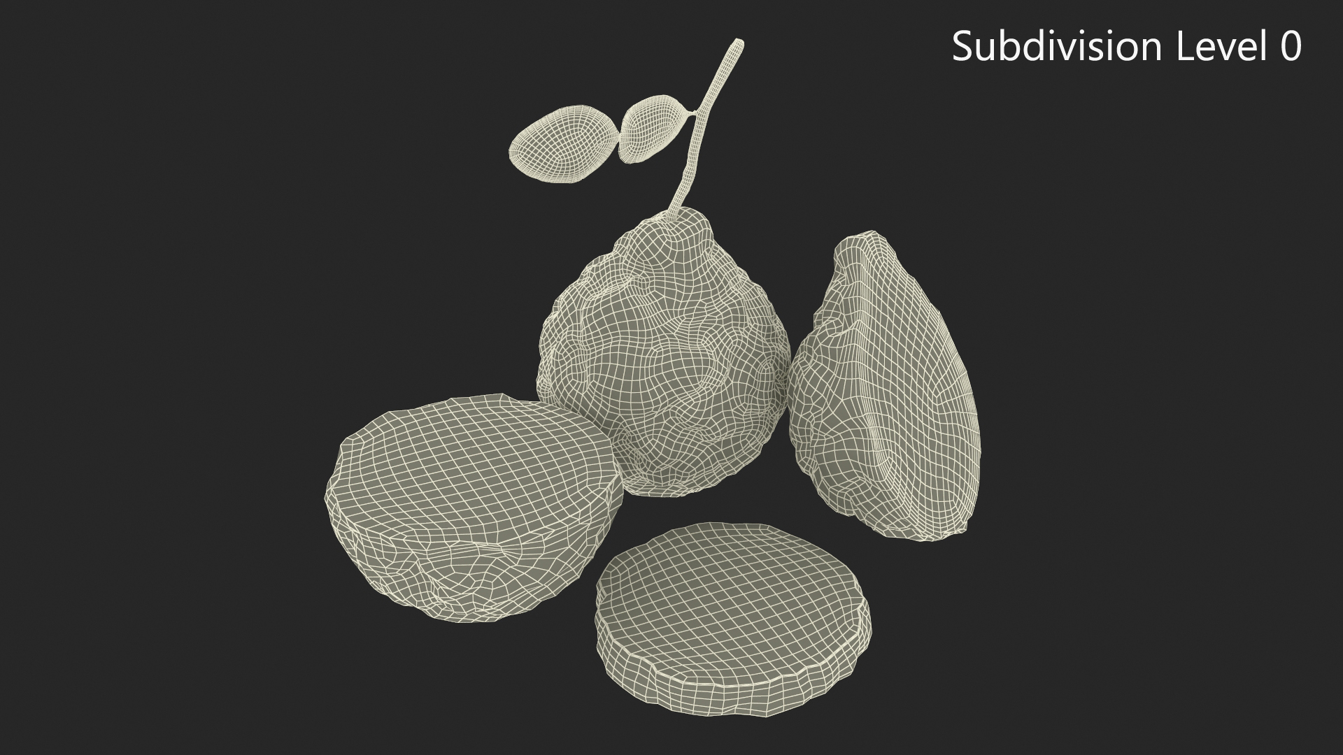 3D model Bergamot Fruits