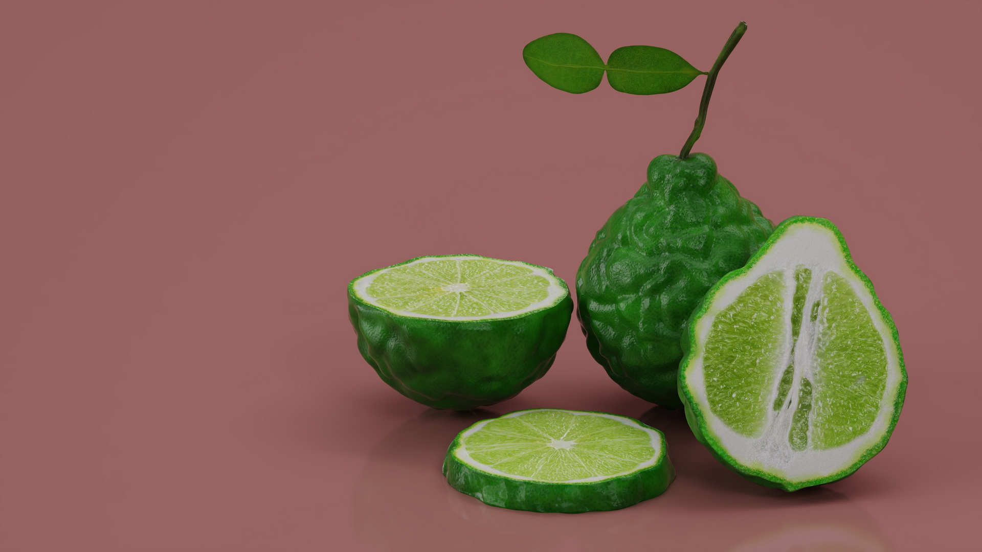 3D model Bergamot Fruits