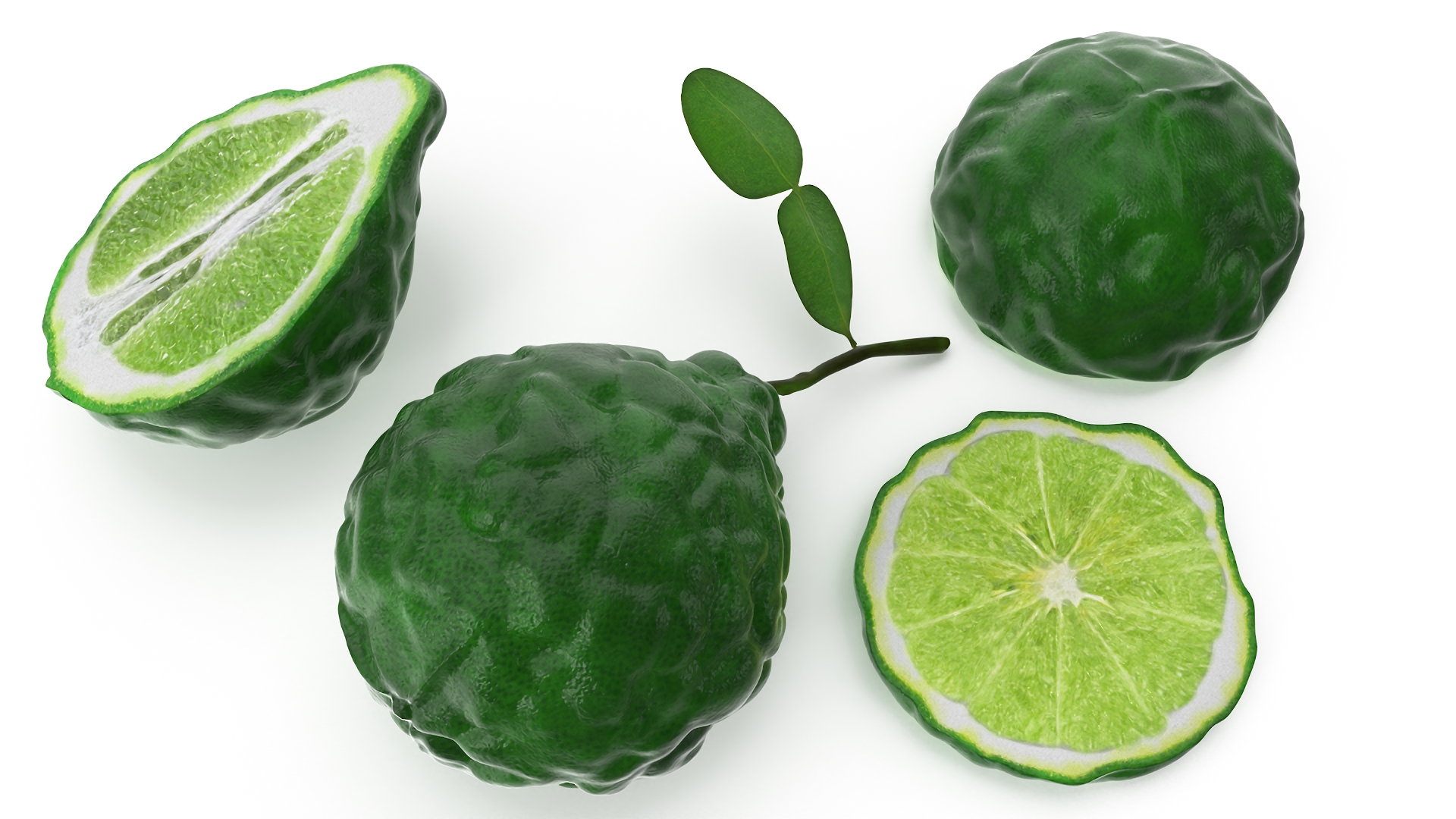 3D model Bergamot Fruits