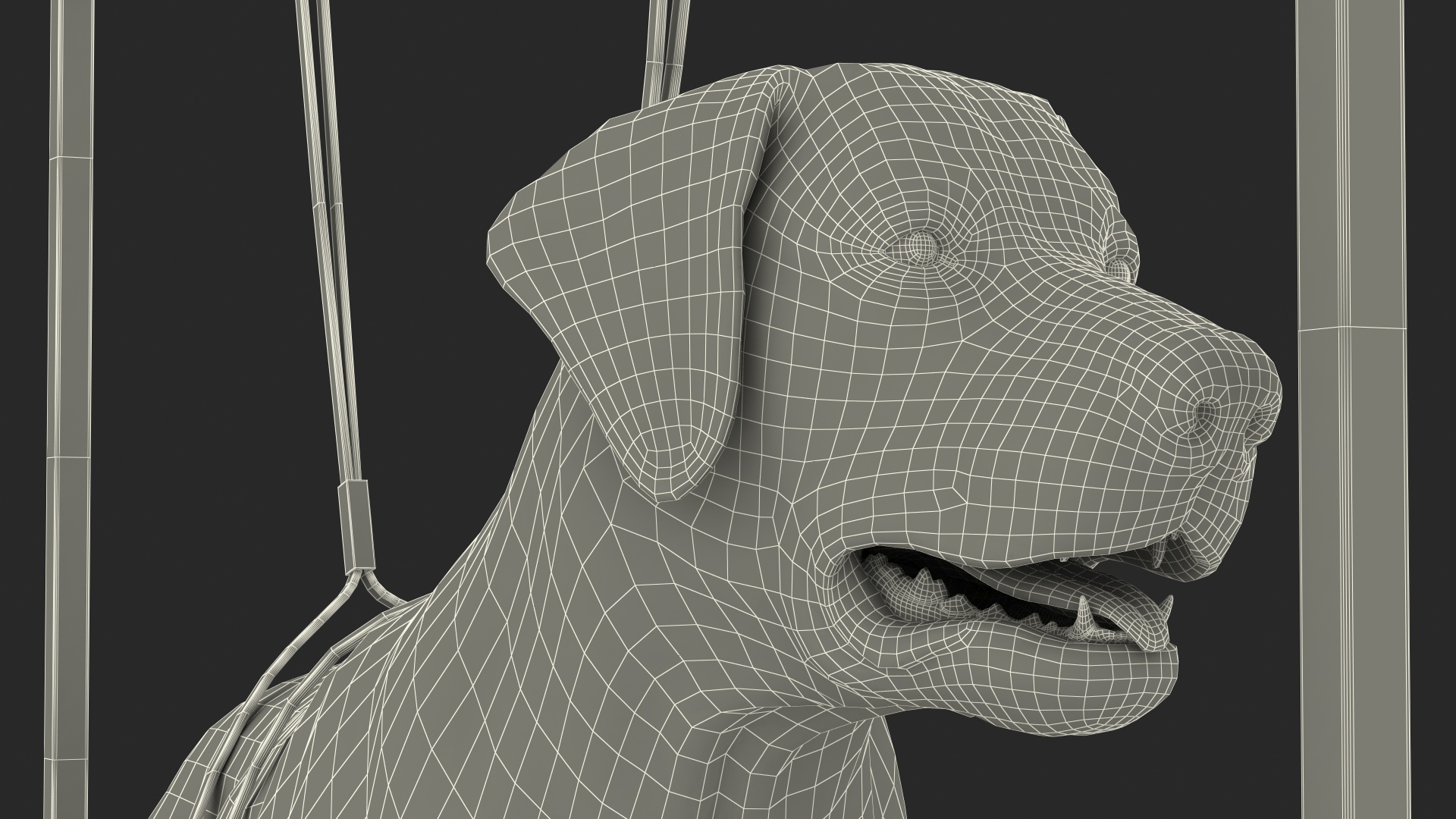 3D Grooming Table with Dog model