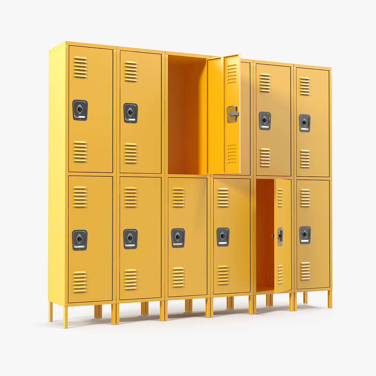 Commercial Lockers Two Row, view 5