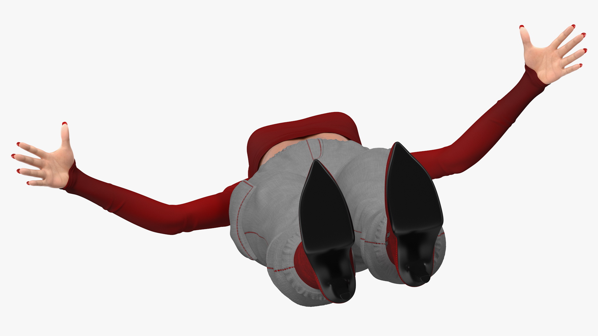 3D Light Skin City Style Woman Rigged for Maya model