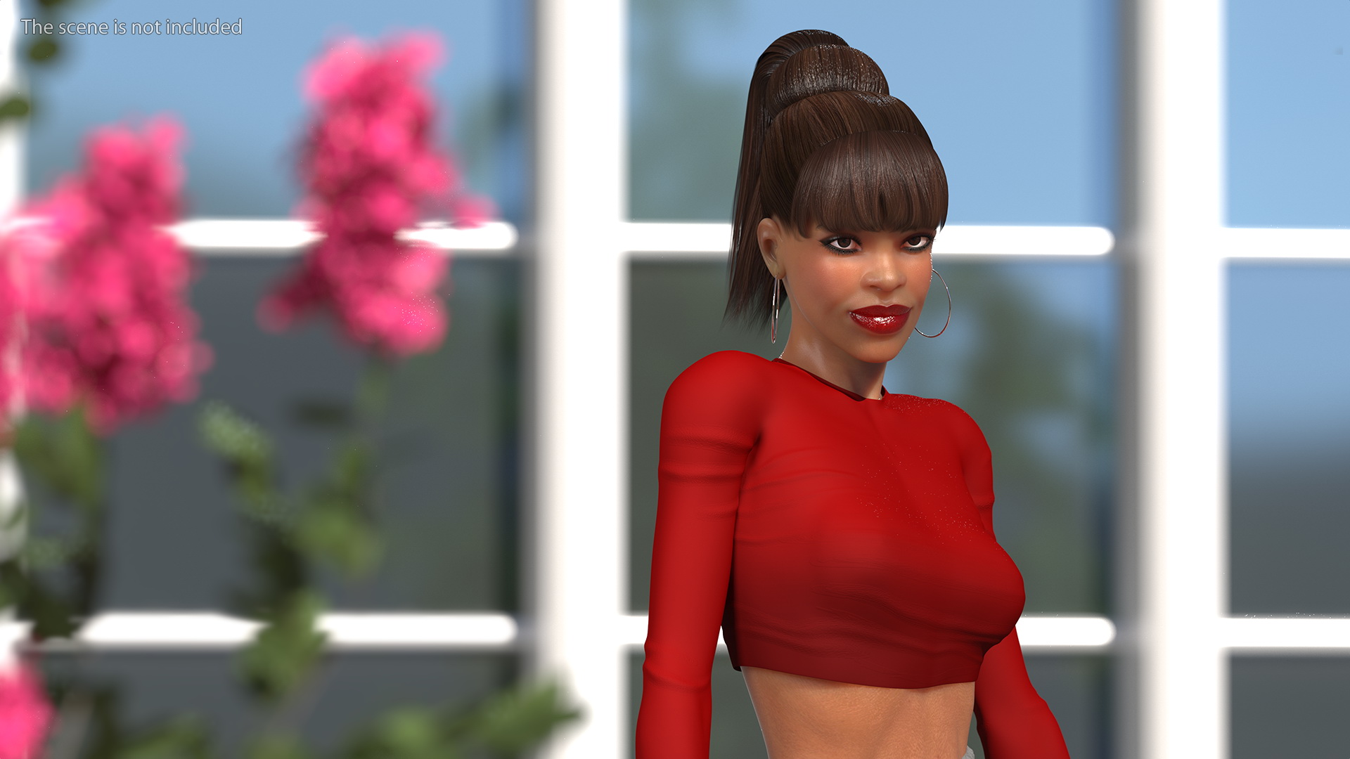 3D Light Skin City Style Woman Rigged for Maya model