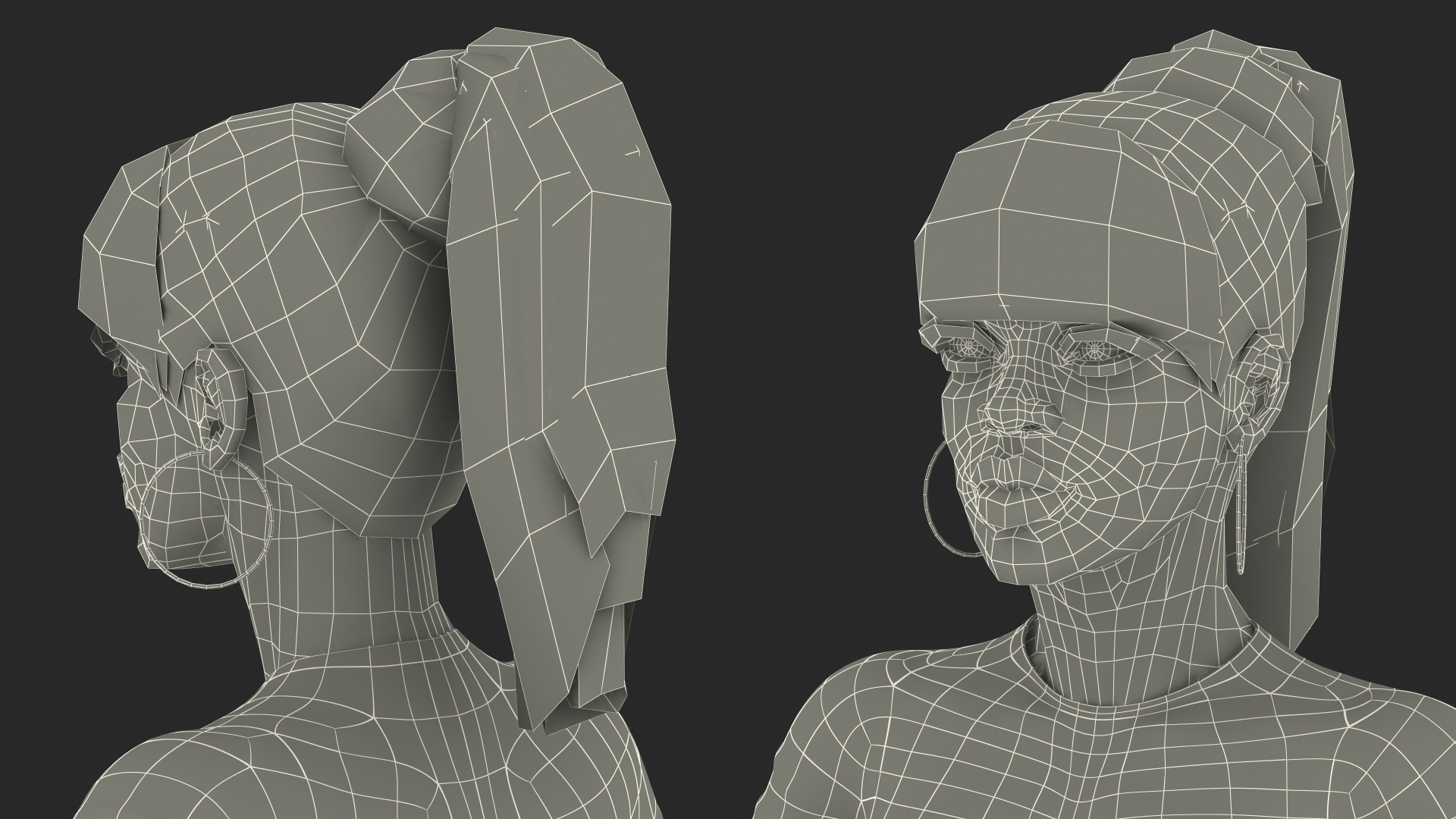 3D Light Skin City Style Woman Rigged for Maya model