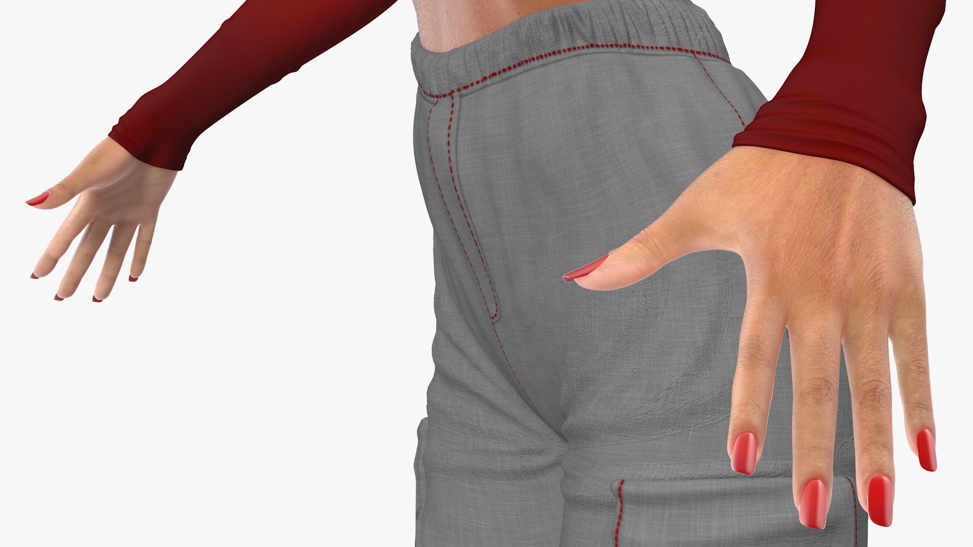 3D Light Skin City Style Woman Rigged for Maya model