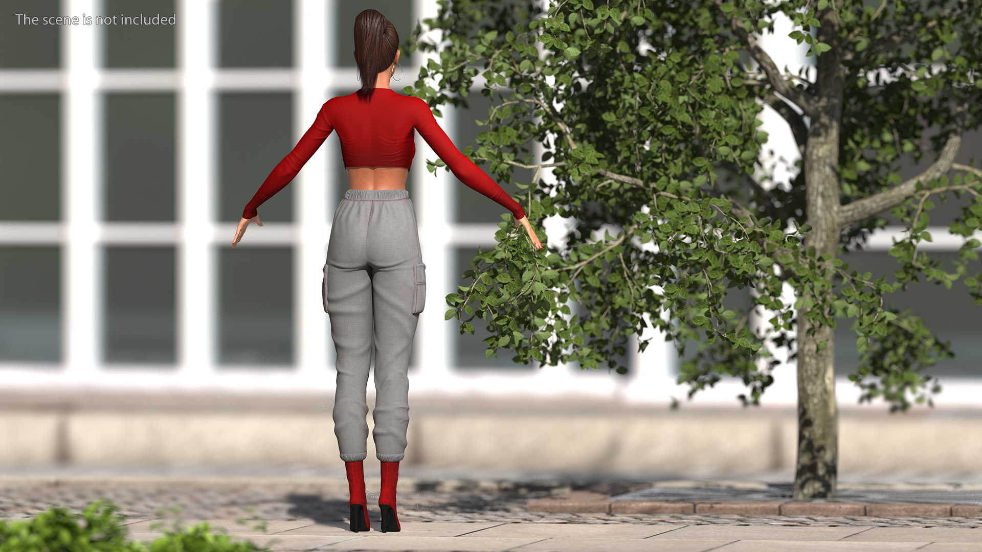 3D Light Skin City Style Woman Rigged for Maya model