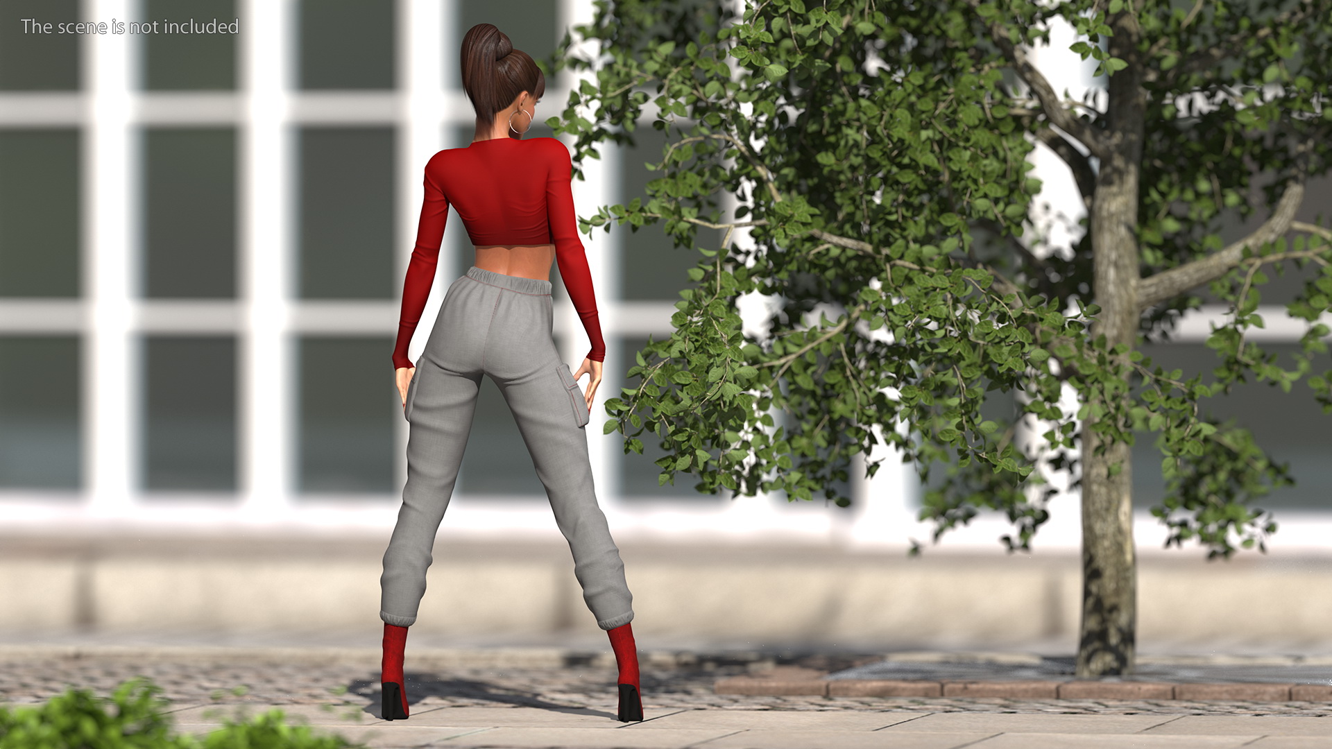3D Light Skin City Style Woman Rigged for Maya model