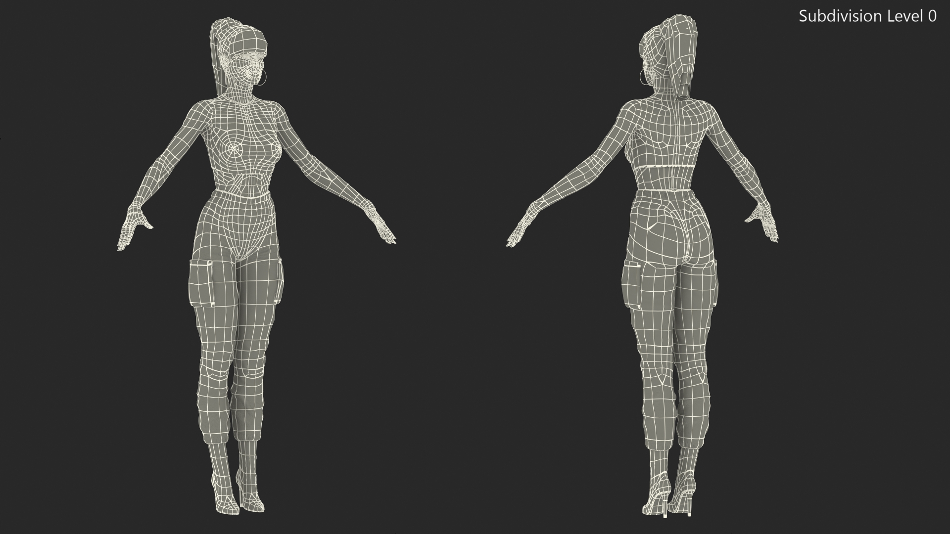 3D Light Skin City Style Woman Rigged for Maya model