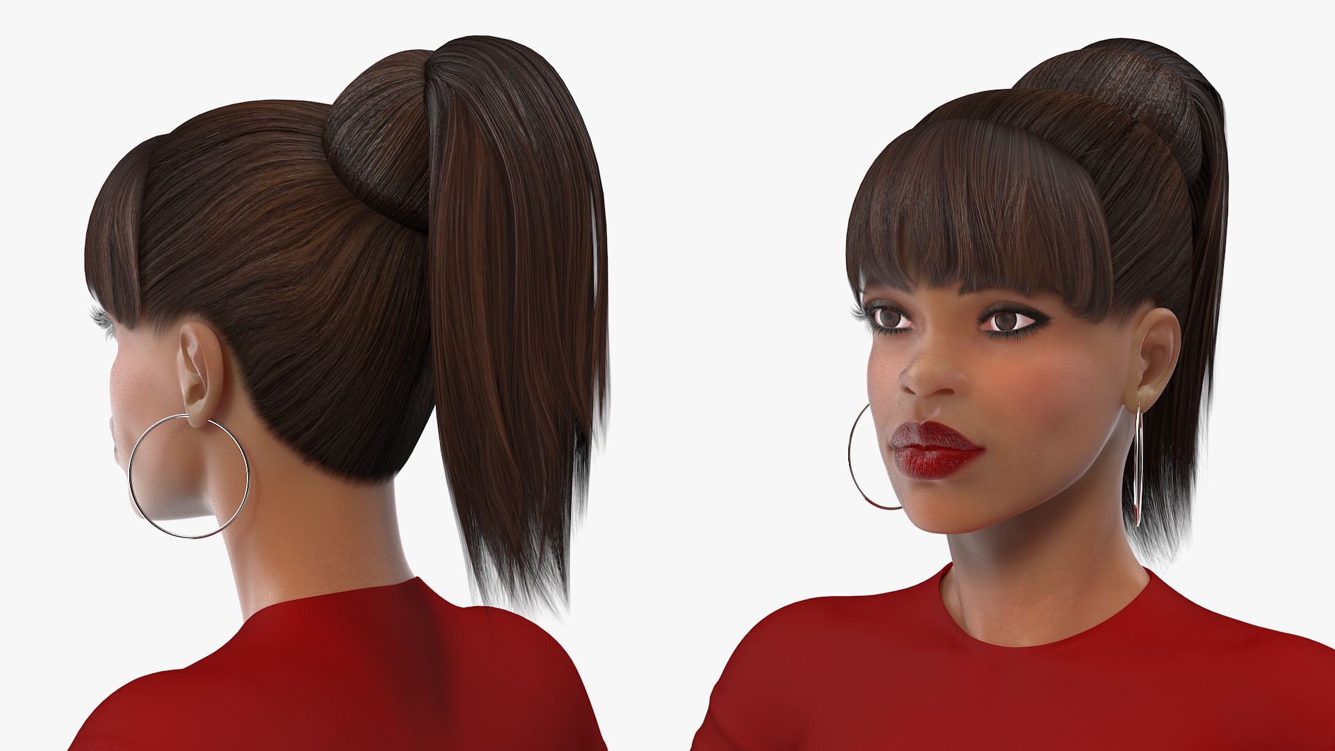 3D Light Skin City Style Woman Rigged for Maya model