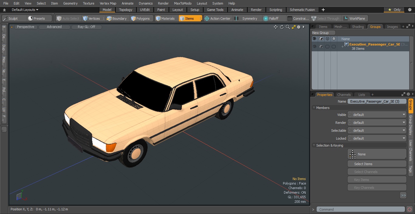 3D Executive Passenger Car SE