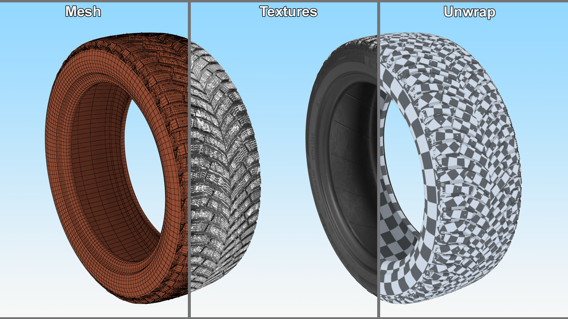 Snow Michelin Winter Spikes-Tire 3D