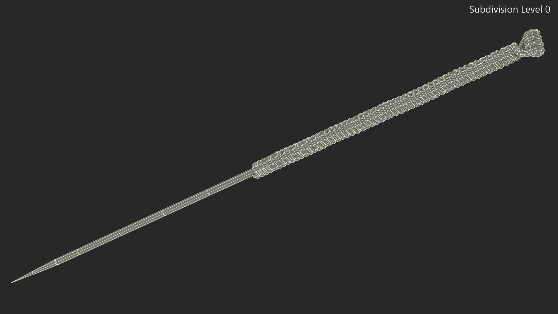 3D Small Acupuncture Needle Silver