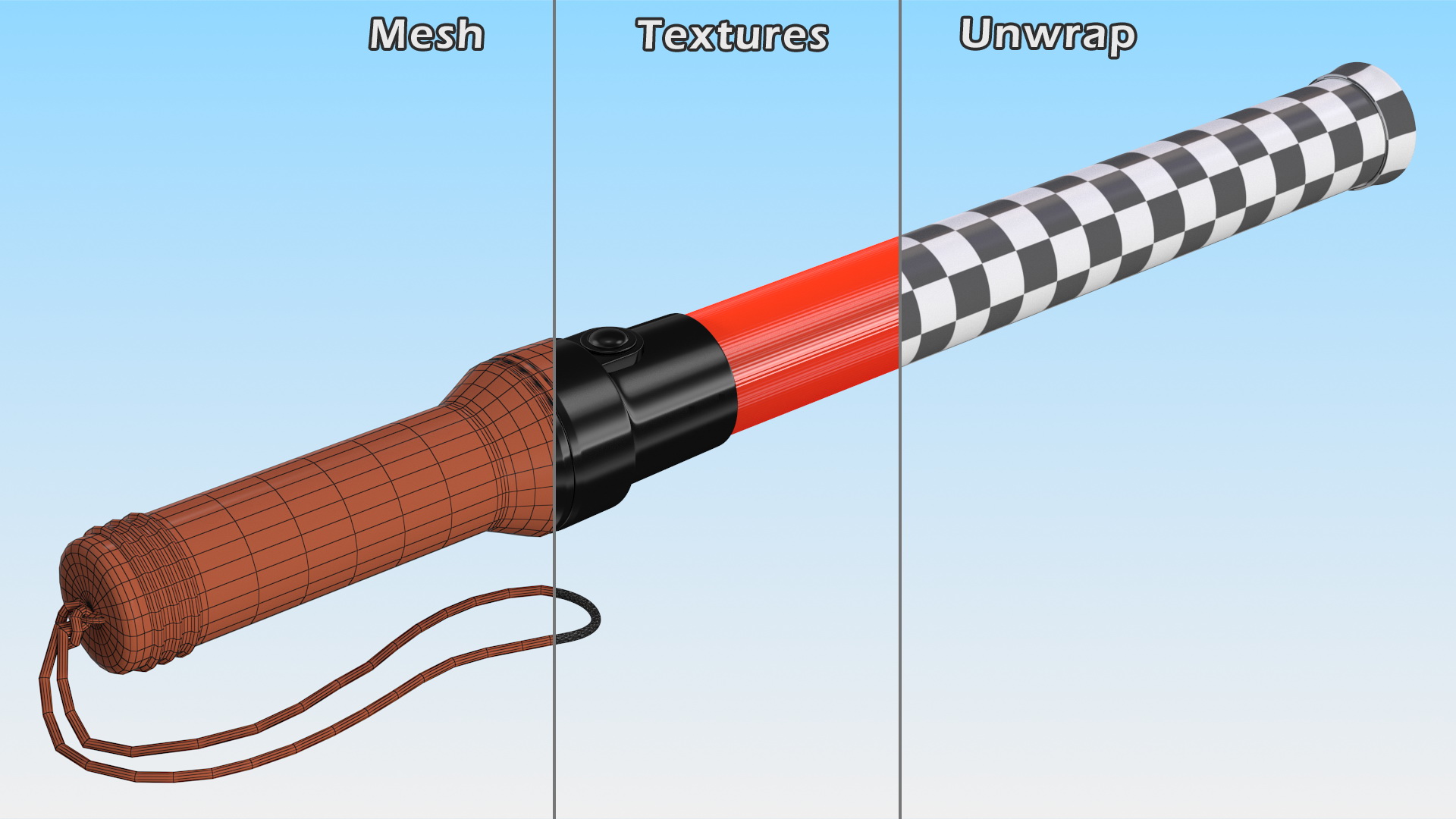 3D model Traffic Control LED Light Wand