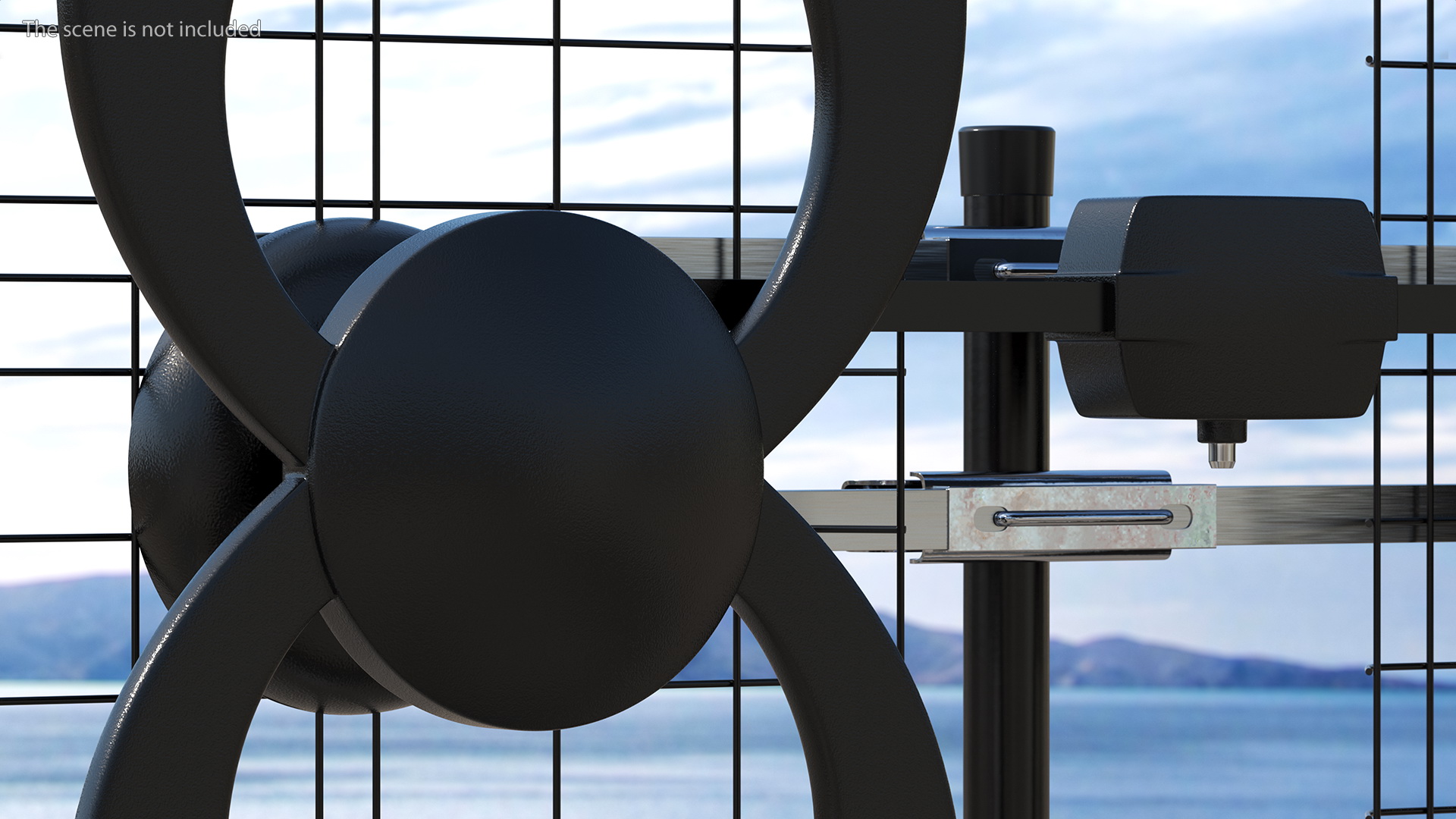 Quad Loop UHF Multi Directional Antenna 3D model