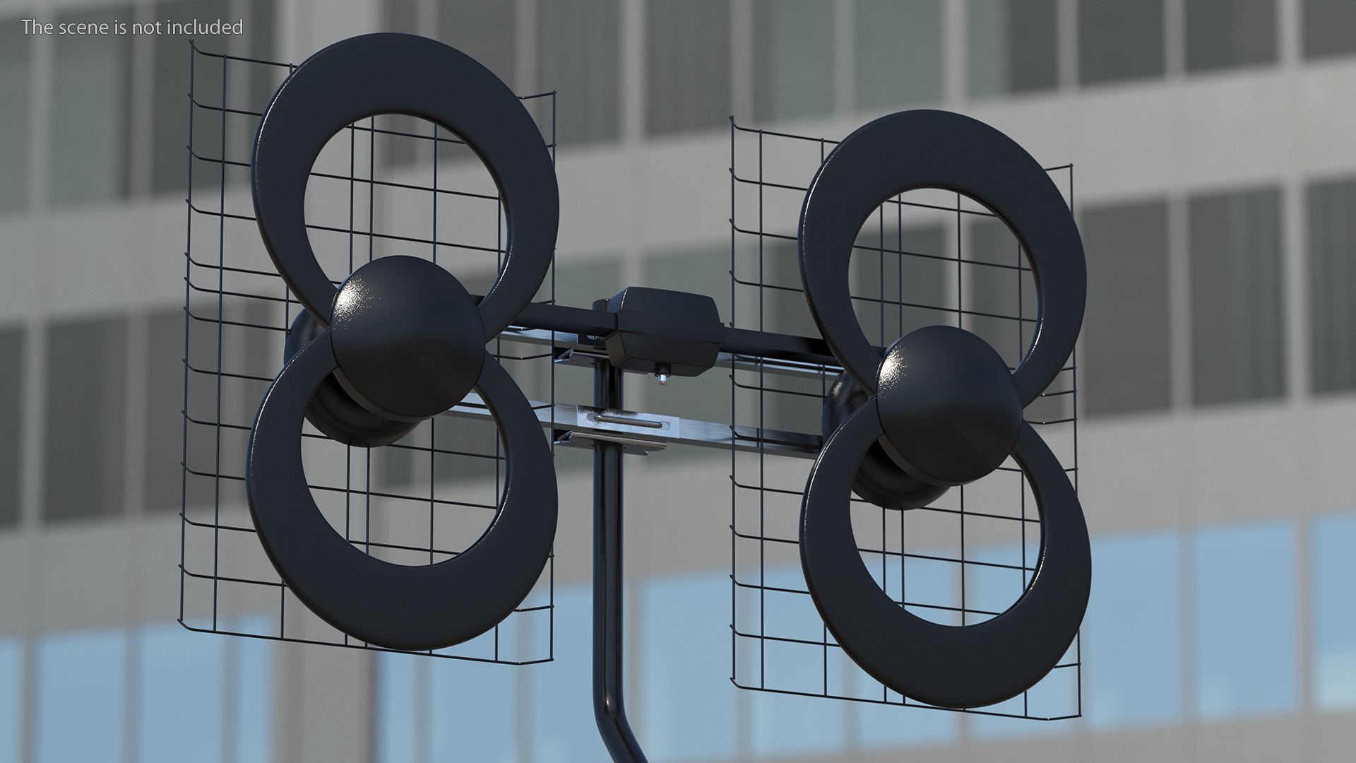 Quad Loop UHF Multi Directional Antenna 3D model