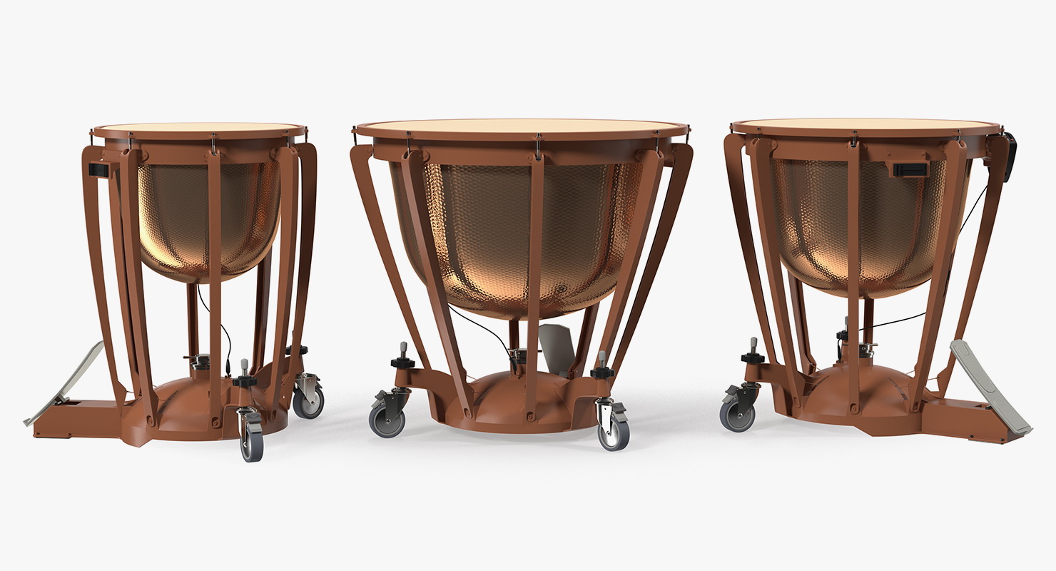 3D Kettle Drums Set