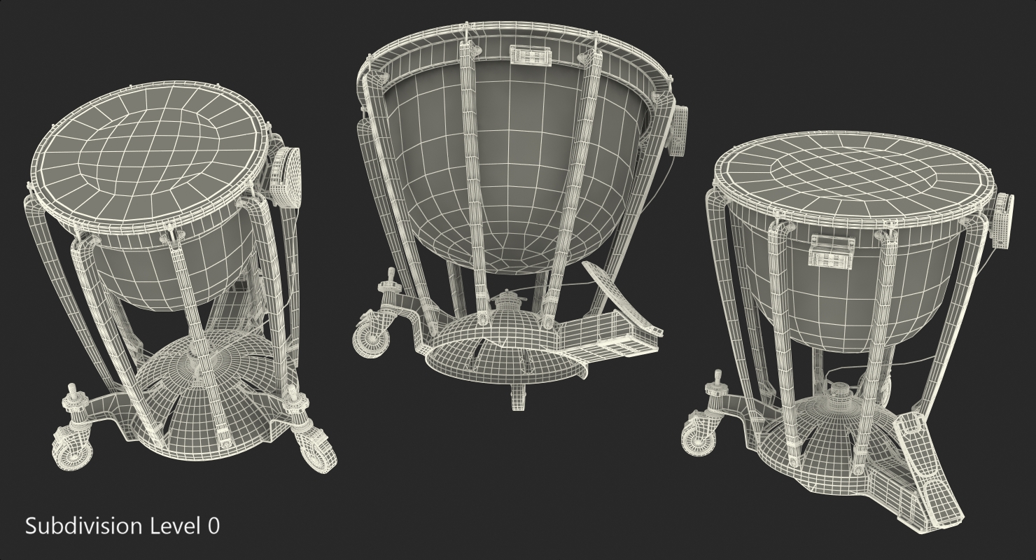 3D Kettle Drums Set