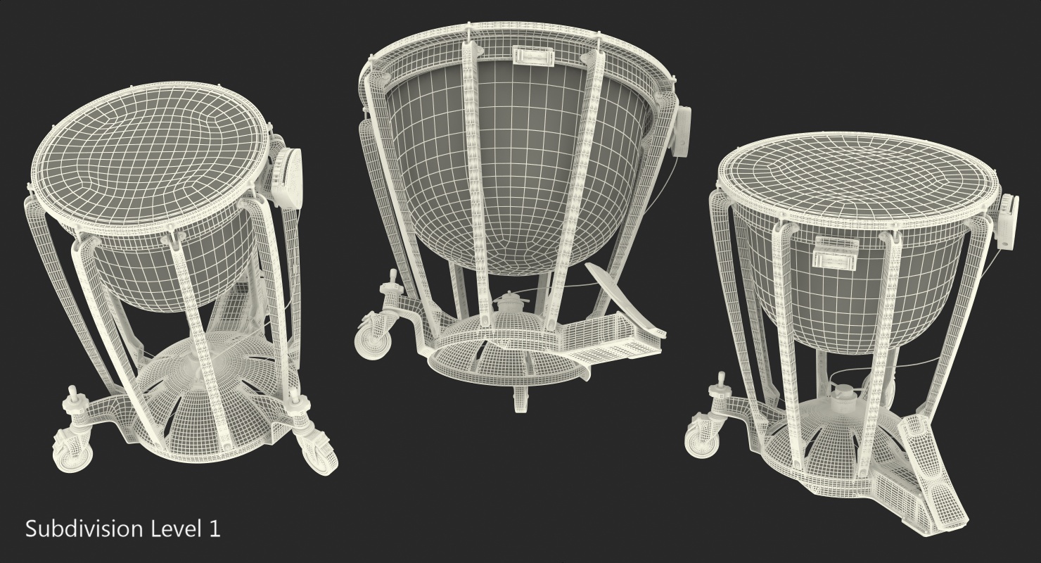 3D Kettle Drums Set