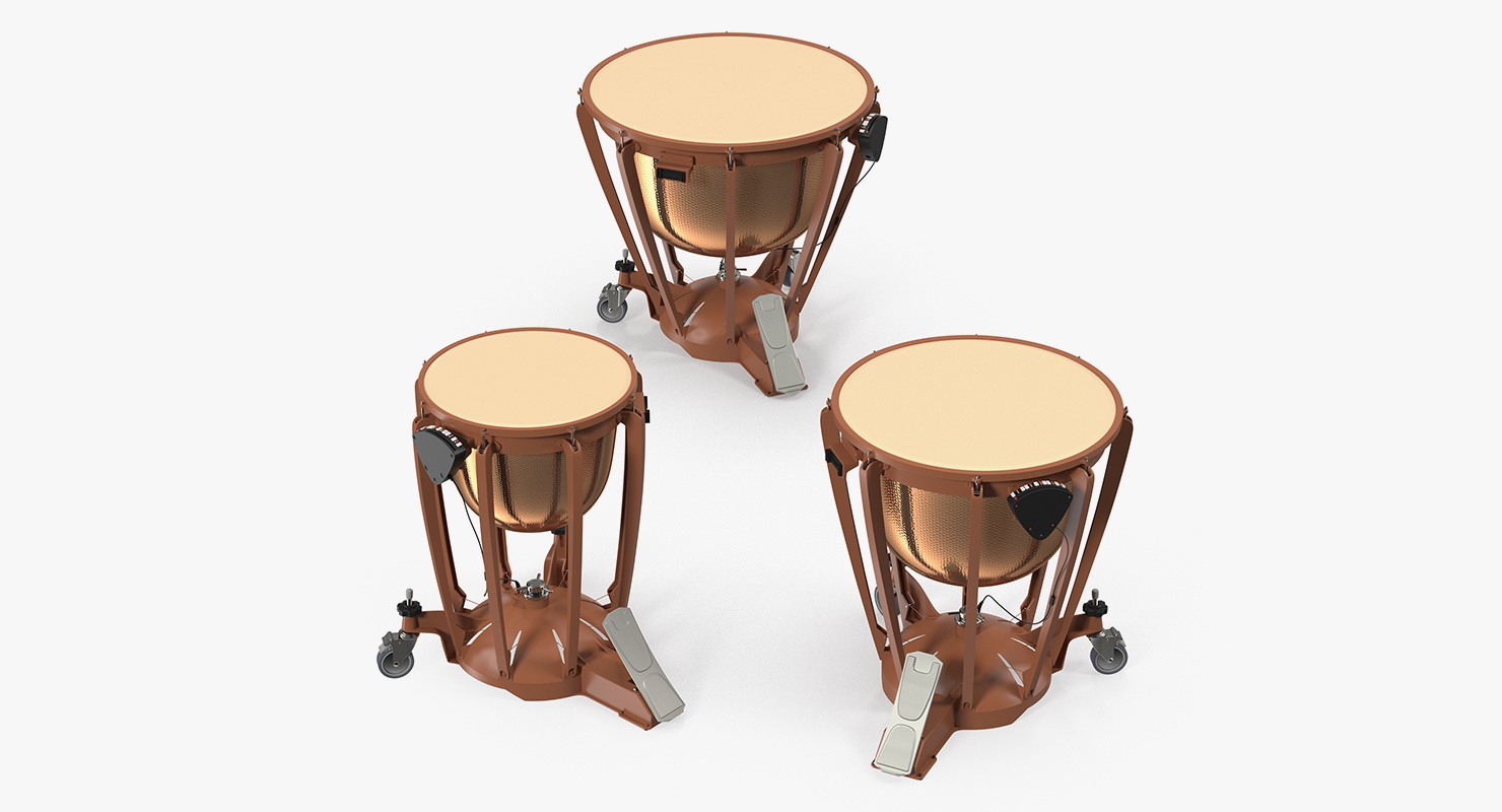 3D Kettle Drums Set