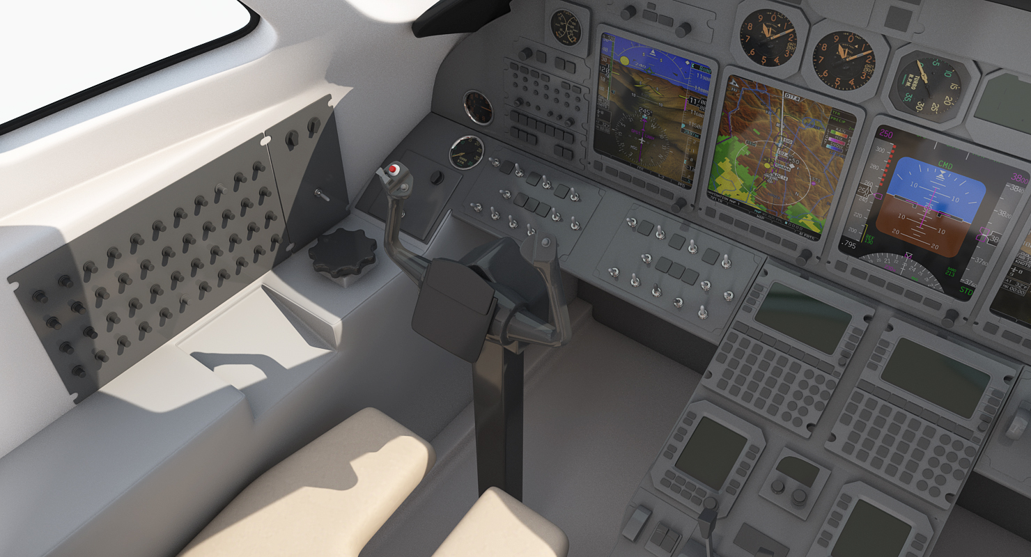 Business Jet Cessna Citation X with Interior 3D model